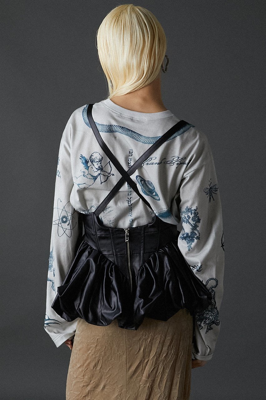 【プランク プロジェクト/PRANK PROJECT】のバルーンペプラムチュニック / Balloon Peplum Tunic 人気、トレンドファッション・服の通販 founy(ファニー) 　ファッション　Fashion　レディースファッション　Fashion for Women　ワンピース　Dresses　チュニック　Tunic Tops & Dresses　サテン　Satin, Glossy Fabric　タンブラー　Tumbler, Travel Mug　チュニック　Tunic, Long Top　バルーン　Balloon, Balloon Silhouette　フェイクレザー　Faux Leather, PU Leather　フロント　Front, Front Design　エレガント 上品　Elegant　other-8|ID: prp329100004607443 ipo3291000000032894287