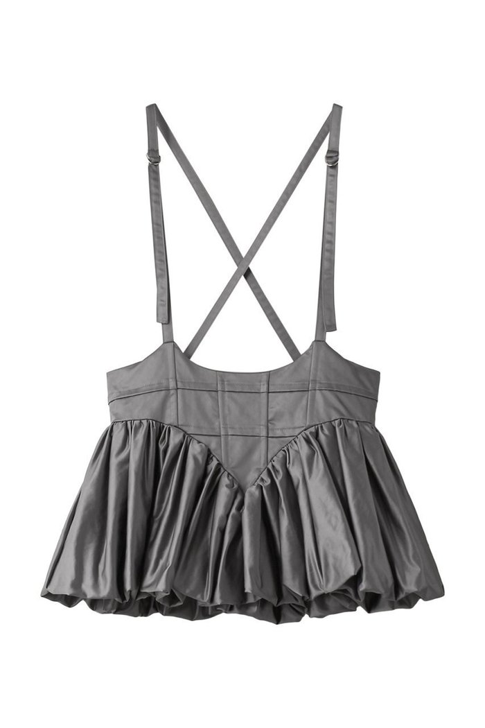 【プランク プロジェクト/PRANK PROJECT】のバルーンペプラムチュニック / Balloon Peplum Tunic インテリア・キッズ・メンズ・レディースファッション・服の通販 founy(ファニー) https://founy.com/ ファッション Fashion レディースファッション Fashion for Women ワンピース Dresses チュニック Tunic Tops & Dresses サテン Satin, Glossy Fabric タンブラー Tumbler, Travel Mug チュニック Tunic, Long Top バルーン Balloon, Balloon Silhouette フェイクレザー Faux Leather, PU Leather フロント Front, Front Design エレガント 上品 Elegant |ID: prp329100004607443 ipo3291000000034421867