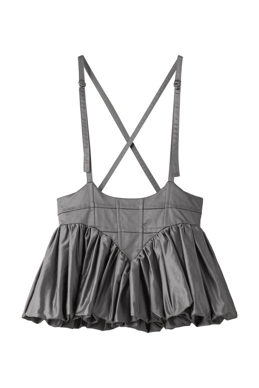 【プランク プロジェクト/PRANK PROJECT】のバルーンペプラムチュニック / Balloon Peplum Tunic インテリア・キッズ・メンズ・レディースファッション・服の通販 founy(ファニー)  ファッション Fashion レディースファッション Fashion for Women ワンピース Dresses チュニック Tunic Tops & Dresses サテン Satin, Glossy Fabric タンブラー Tumbler, Travel Mug チュニック Tunic, Long Top バルーン Balloon, Balloon Silhouette フェイクレザー Faux Leather, PU Leather フロント Front, Front Design エレガント 上品 Elegant GRY(グレー)|ID: prp329100004607443 ipo3291000000034421868