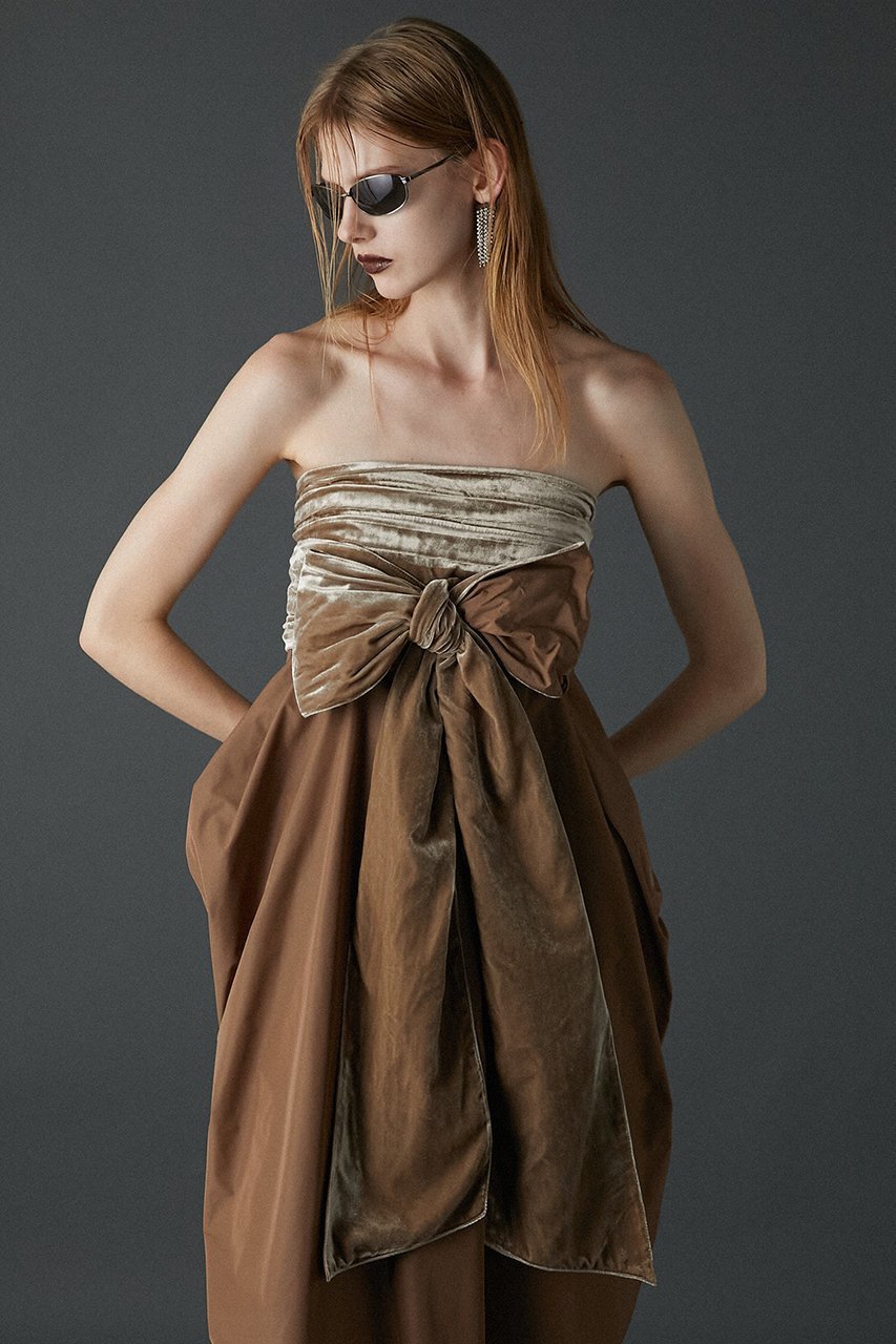 【プランク プロジェクト/PRANK PROJECT】のビッグボウマキシドレス / Big Bow Maxi Dress 人気、トレンドファッション・服の通販 founy(ファニー) 　ファッション　Fashion　レディースファッション　Fashion for Women　ワンピース　Dresses　フォーマル・パーティードレス・結婚式用ドレス　Elegant & Casual Dresses　チュニック　Tunic Tops & Dresses　マキシ丈ワンピース・ロングドレス　Maxi Dresses / Long One-Pieces　タフタ　Taffeta, Structured Fabric　チュニック　Tunic, Long Top　ドレス　Dress, One-Piece　ベルベット　Velvet, Velvety　リボン　Ribbon, Bow　ロマンティック　Romantic, Feminine Style　ロング　Long, Long-Length　other-6|ID: prp329100004607444 ipo3291000000032894338
