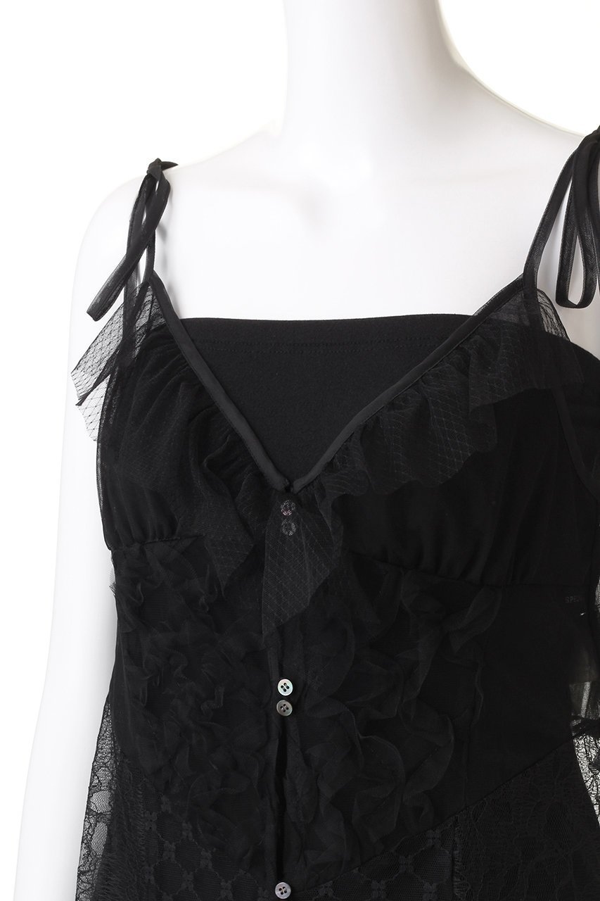【メゾンスペシャル/MAISON SPECIAL】のDocking Lace Tulle Frill Maxidresses/ドッキングレースチュールフリルワンピース 人気、トレンドファッション・服の通販 founy(ファニー) 　ファッション　Fashion　レディースファッション　Fashion for Women　ワンピース　Dresses　フォーマル・パーティードレス・結婚式用ドレス　Elegant & Casual Dresses　チュニック　Tunic Tops & Dresses　おすすめ　Recommended / Our Picks　チェック　Check, Plaid, Tartan　チュニック　Tunic, Long Top　デニム　Denim, Jeans Material　ブルゾン　Blouson, Bomber Jacket　マキシ　Maxi, Full Length　リボン　Ribbon, Bow　レース　Lace, Lace Fabric　ロング　Long, Long-Length　other-5|ID: prp329100004607448 ipo3291000000032894391