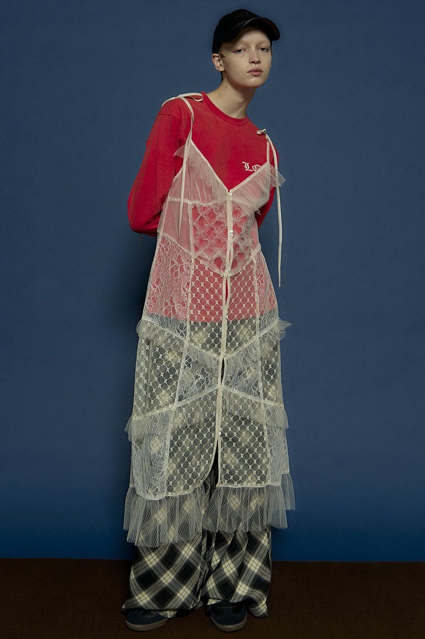 【メゾンスペシャル/MAISON SPECIAL】のDocking Lace Tulle Frill Maxidresses/ドッキングレースチュールフリルワンピース 人気、トレンドファッション・服の通販 founy(ファニー) 　ファッション　Fashion　レディースファッション　Fashion for Women　ワンピース　Dresses　フォーマル・パーティードレス・結婚式用ドレス　Elegant & Casual Dresses　チュニック　Tunic Tops & Dresses　おすすめ　Recommended / Our Picks　チェック　Check, Plaid, Tartan　チュニック　Tunic, Long Top　デニム　Denim, Jeans Material　ブルゾン　Blouson, Bomber Jacket　マキシ　Maxi, Full Length　リボン　Ribbon, Bow　レース　Lace, Lace Fabric　ロング　Long, Long-Length　other-6|ID: prp329100004607448 ipo3291000000034909316