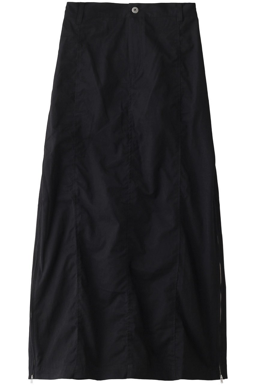 【マノフ/MANOF】のSIDE ZIP LONG SKIRT スカート インテリア・キッズ・メンズ・レディースファッション・服の通販 founy(ファニー) 　ファッション　Fashion　レディースファッション　Fashion for Women　スカート　Skirts　ロングスカート　Long Skirts / Maxi & Midi Skirts　ジップ　Zip, Zipper　フィット　Fit, Slim Fit　フレア　Flare, Flared　ロング　Long, Long-Length　BLACK|ID: prp329100004607457 ipo3291000000035691116