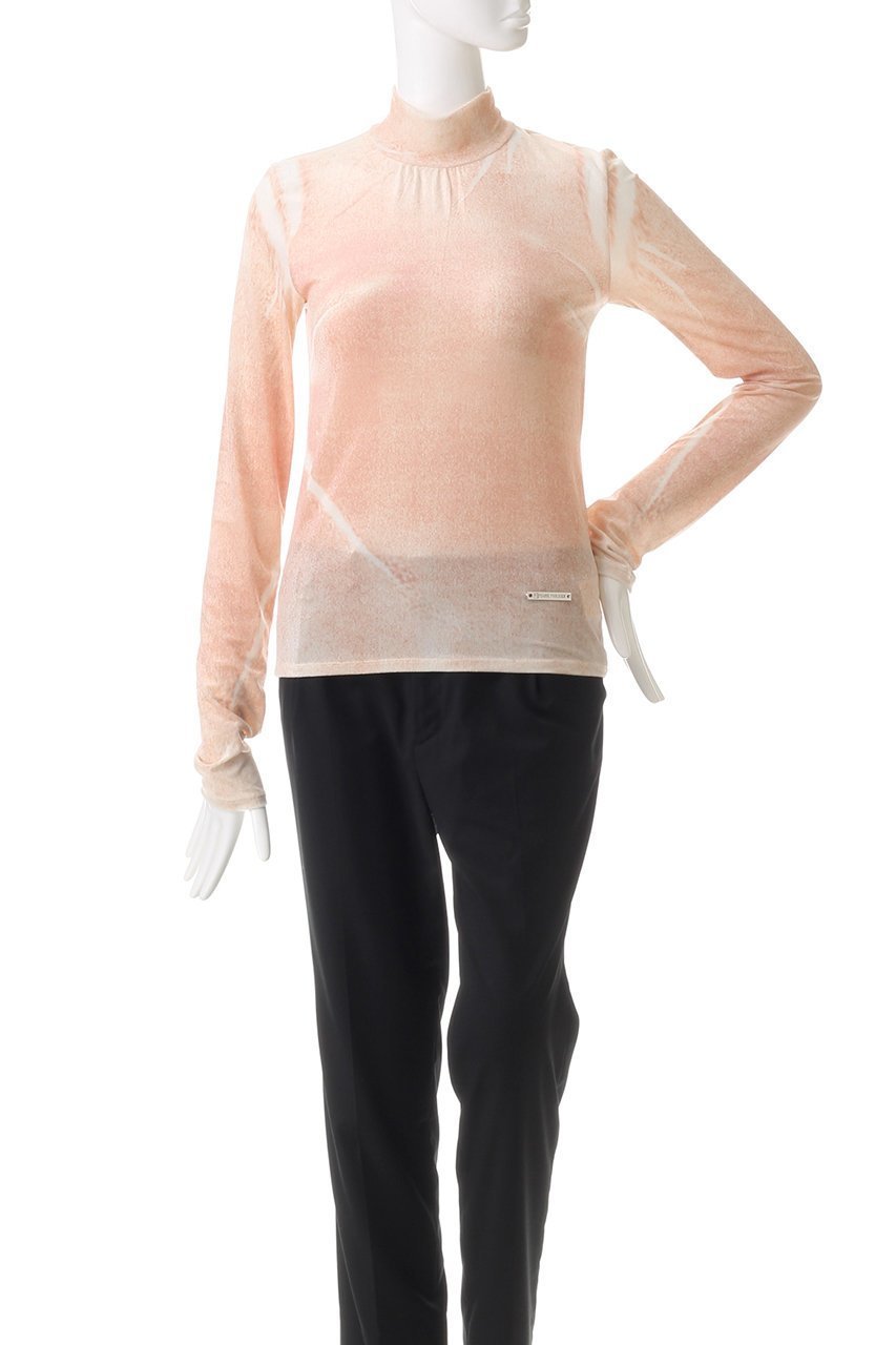 【プランク プロジェクト/PRANK PROJECT】のベロアプリントトップス/Velor Printed Top 人気、トレンドファッション・服の通販 founy(ファニー) 　ファッション　Fashion　レディースファッション　Fashion for Women　トップス・カットソー　Cut & Sew Tops　シャツ・ブラウス・オフィスカジュアル　Elegant Blouses & Button-Ups　ロングTシャツ・Tシャツ　Longline T-Shirts & Tees　カットソー・ベーシックTシャツ　Cut-and-Sewn Tops / Stretch Tees & Basics　ベロアトップス　Velour Tops / Velvet-Look Items　インナー　Innerwear　シアー　Sheer, See-Through　ストレッチ　Stretch, Stretchy Fabric　スリーブ　Sleeve, Long Sleeve / Short Sleeve　ブライト　Bright, Shiny　プリント　Print, Printed Pattern　ベロア　Velour, Soft Velvet　ロング　Long, Long-Length　other-2|ID: prp329100004607463 ipo3291000000032894742