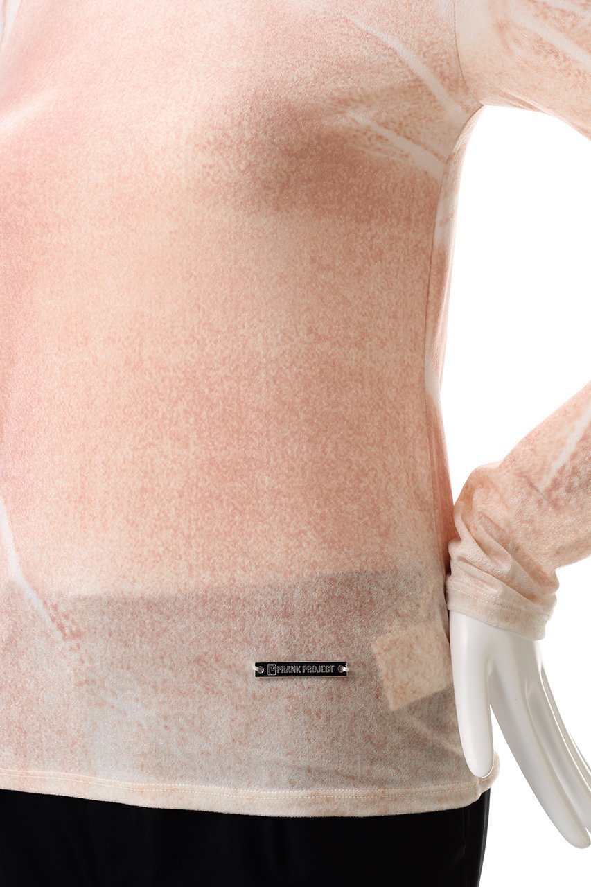 【プランク プロジェクト/PRANK PROJECT】のベロアプリントトップス/Velor Printed Top 人気、トレンドファッション・服の通販 founy(ファニー) 　ファッション　Fashion　レディースファッション　Fashion for Women　トップス・カットソー　Cut & Sew Tops　シャツ・ブラウス・オフィスカジュアル　Elegant Blouses & Button-Ups　ロングTシャツ・Tシャツ　Longline T-Shirts & Tees　カットソー・ベーシックTシャツ　Cut-and-Sewn Tops / Stretch Tees & Basics　ベロアトップス　Velour Tops / Velvet-Look Items　インナー　Innerwear　シアー　Sheer, See-Through　ストレッチ　Stretch, Stretchy Fabric　スリーブ　Sleeve, Long Sleeve / Short Sleeve　ブライト　Bright, Shiny　プリント　Print, Printed Pattern　ベロア　Velour, Soft Velvet　ロング　Long, Long-Length　other-5|ID: prp329100004607463 ipo3291000000032894750