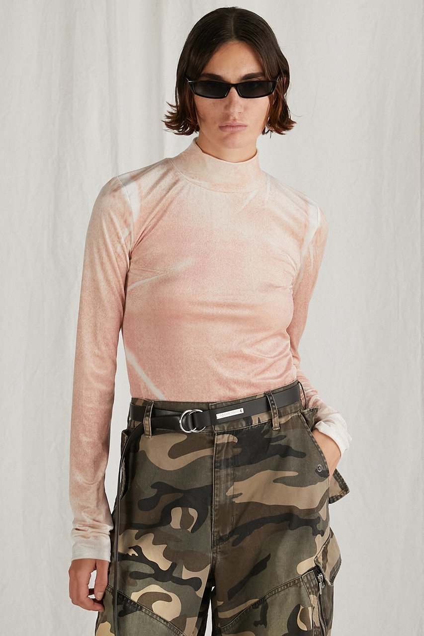 【プランク プロジェクト/PRANK PROJECT】のベロアプリントトップス/Velor Printed Top 人気、トレンドファッション・服の通販 founy(ファニー) 　ファッション　Fashion　レディースファッション　Fashion for Women　トップス・カットソー　Cut & Sew Tops　シャツ・ブラウス・オフィスカジュアル　Elegant Blouses & Button-Ups　ロングTシャツ・Tシャツ　Longline T-Shirts & Tees　カットソー・ベーシックTシャツ　Cut-and-Sewn Tops / Stretch Tees & Basics　ベロアトップス　Velour Tops / Velvet-Look Items　インナー　Innerwear　シアー　Sheer, See-Through　ストレッチ　Stretch, Stretchy Fabric　スリーブ　Sleeve, Long Sleeve / Short Sleeve　ブライト　Bright, Shiny　プリント　Print, Printed Pattern　ベロア　Velour, Soft Velvet　ロング　Long, Long-Length　other-7|ID: prp329100004607463 ipo3291000000032894756