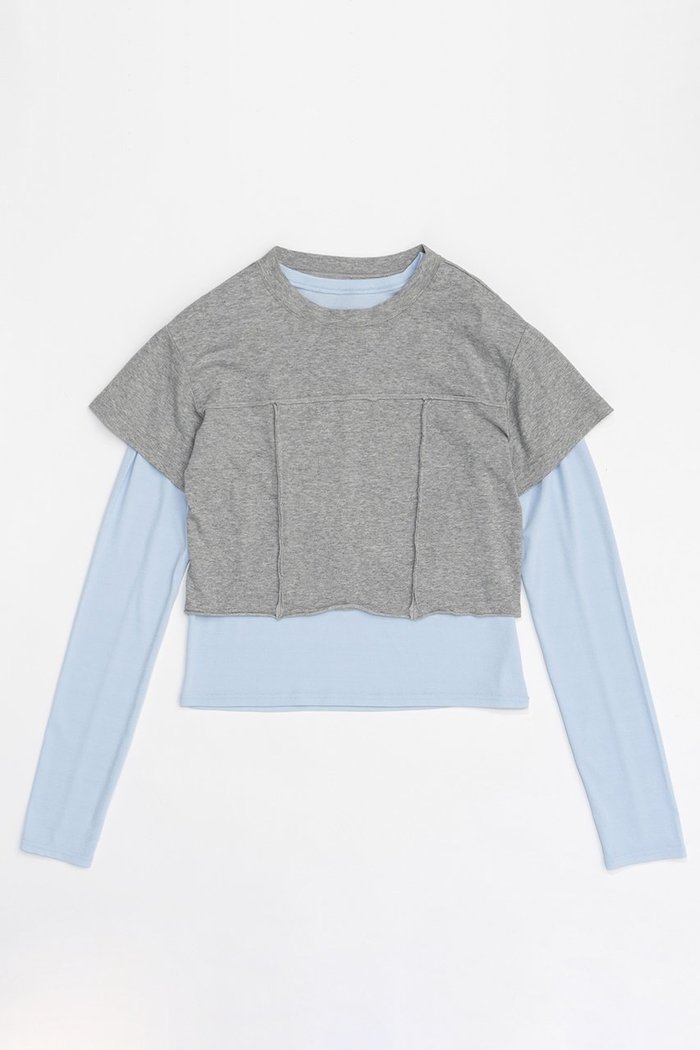 【メゾンスペシャル/MAISON SPECIAL】のMultiway Layered Tops/マルチウェイレイヤードトップス インテリア・キッズ・メンズ・レディースファッション・服の通販 founy(ファニー) https://founy.com/ ファッション Fashion レディースファッション Fashion for Women トップス・カットソー Cut & Sew Tops シャツ・ブラウス・オフィスカジュアル Elegant Blouses & Button-Ups ロングTシャツ・Tシャツ Longline T-Shirts & Tees カットソー・ベーシックTシャツ Cut-and-Sewn Tops / Stretch Tees & Basics ストレッチ Stretch, Stretchy Fabric スリーブ Sleeve, Long Sleeve / Short Sleeve ロング Long, Long-Length 半袖 Short Sleeve, Half Sleeve |ID: prp329100004607470 ipo3291000000032894829
