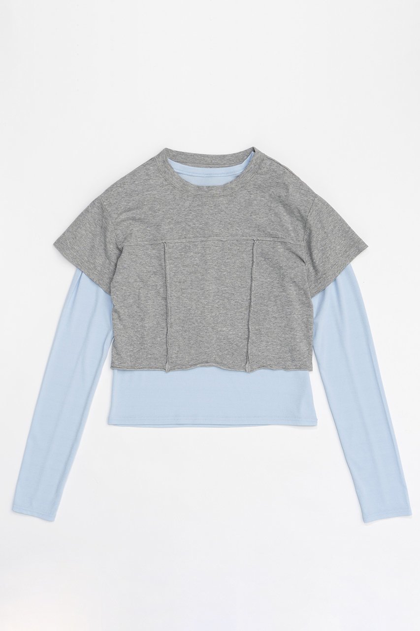 【メゾンスペシャル/MAISON SPECIAL】のMultiway Layered Tops/マルチウェイレイヤードトップス 人気、トレンドファッション・服の通販 founy(ファニー) 　ファッション　Fashion　レディースファッション　Fashion for Women　トップス・カットソー　Cut & Sew Tops　シャツ・ブラウス・オフィスカジュアル　Elegant Blouses & Button-Ups　ロングTシャツ・Tシャツ　Longline T-Shirts & Tees　カットソー・ベーシックTシャツ　Cut-and-Sewn Tops / Stretch Tees & Basics　ストレッチ　Stretch, Stretchy Fabric　スリーブ　Sleeve, Long Sleeve / Short Sleeve　ロング　Long, Long-Length　半袖　Short Sleeve, Half Sleeve　 other-1|ID: prp329100004607470 ipo3291000000032894829