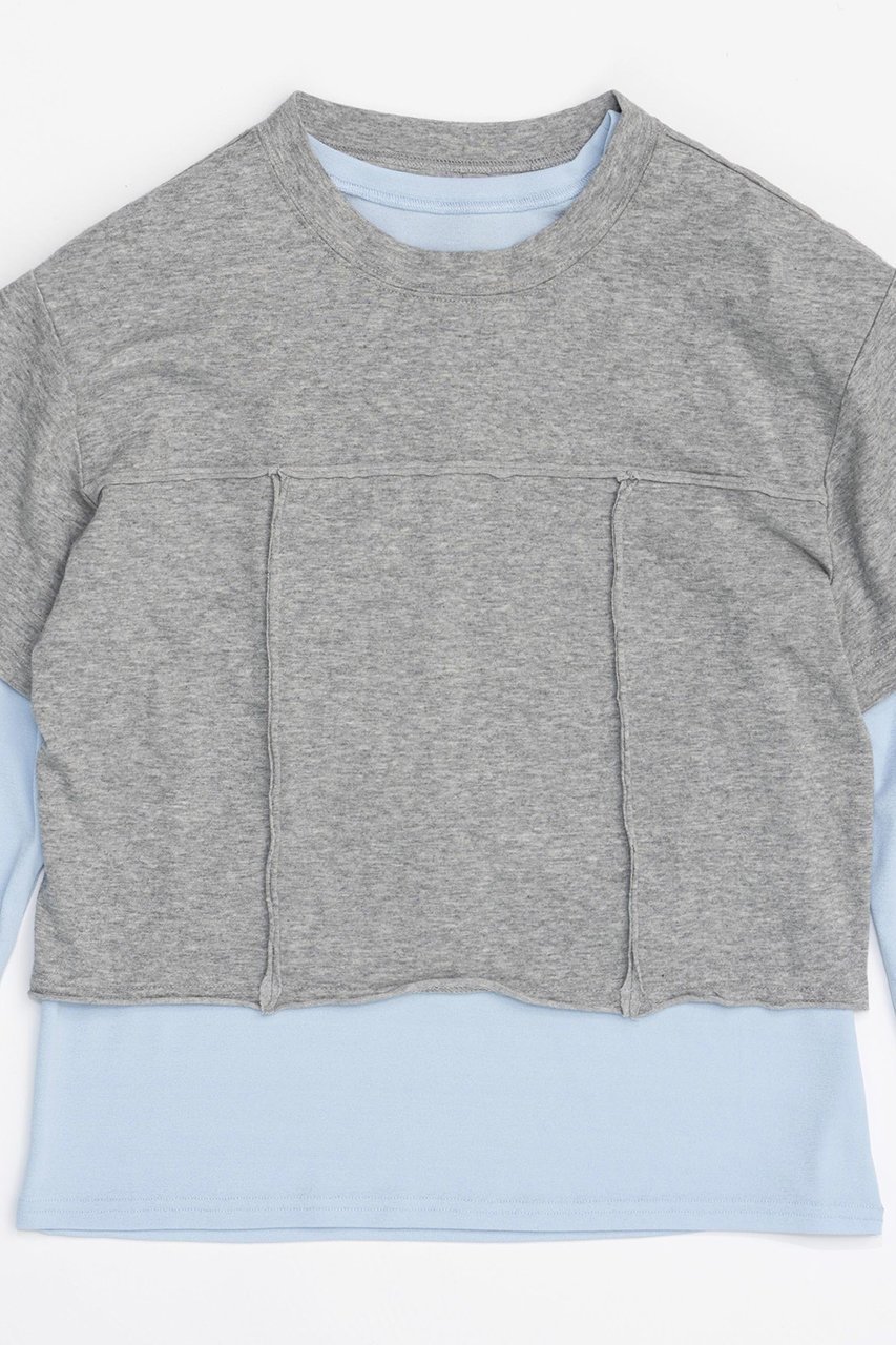 【メゾンスペシャル/MAISON SPECIAL】のMultiway Layered Tops/マルチウェイレイヤードトップス 人気、トレンドファッション・服の通販 founy(ファニー) 　ファッション　Fashion　レディースファッション　Fashion for Women　トップス・カットソー　Cut & Sew Tops　シャツ・ブラウス・オフィスカジュアル　Elegant Blouses & Button-Ups　ロングTシャツ・Tシャツ　Longline T-Shirts & Tees　カットソー・ベーシックTシャツ　Cut-and-Sewn Tops / Stretch Tees & Basics　ストレッチ　Stretch, Stretchy Fabric　スリーブ　Sleeve, Long Sleeve / Short Sleeve　ロング　Long, Long-Length　半袖　Short Sleeve, Half Sleeve　other-2|ID: prp329100004607470 ipo3291000000032894852