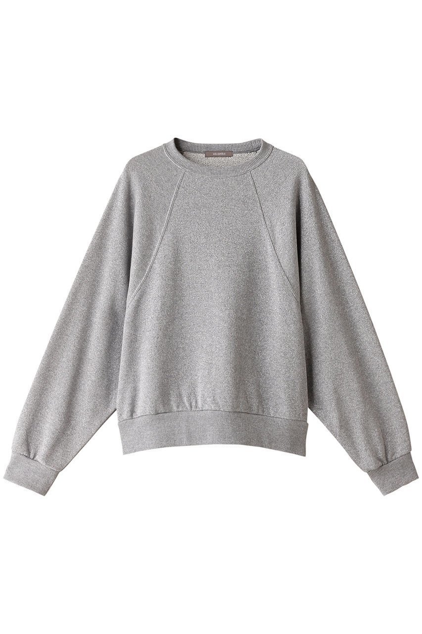 【エリオポール/heliopole】のグリッタースウェットシャツ インテリア・キッズ・メンズ・レディースファッション・服の通販 founy(ファニー) 　ファッション　Fashion　レディースファッション　Fashion for Women　トップス・カットソー　Cut & Sew Tops　シャツ・ブラウス・オフィスカジュアル　Elegant Blouses & Button-Ups　レディースパーカー・カジュアルフーディー　Casual Hoodies & Sweatshirts　ロングTシャツ・Tシャツ　Longline T-Shirts & Tees　スウェット・クルーネックトップス　Sweatshirts & Crewnecks / Relaxed Fit Sweat Tops　カットソー・ベーシックTシャツ　Cut-and-Sewn Tops / Stretch Tees & Basics　グリッター　Glitter, Sparkle　コンパクト　Compact, Small Size　スリーブ　Sleeve, Long Sleeve / Short Sleeve　ミックス　Mix, Mixed Style　定番　Standard, Basic Item　A/W・秋冬　Autumn/Winter　グレー|ID: prp329100004607476 ipo3291000000032895016