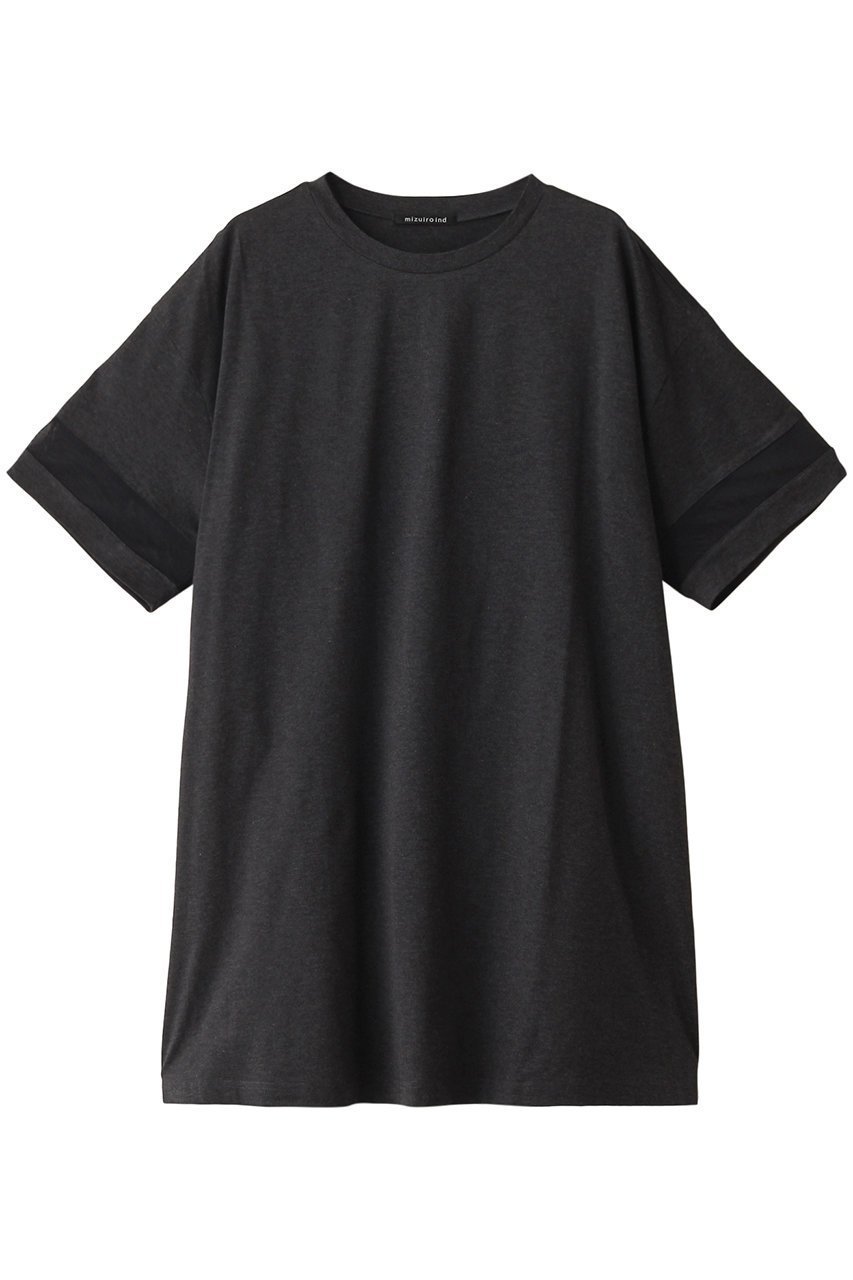 【ミズイロ インド/mizuiro ind】のmesh slv tunic OP ワンピース インテリア・キッズ・メンズ・レディースファッション・服の通販 founy(ファニー) 　ファッション　Fashion　レディースファッション　Fashion for Women　ワンピース　Dresses　チュニック　Tunic Tops & Dresses　カットソー　Cut and Sewn Top　ショルダー　Shoulder, Shoulder Strap　チュニック　Tunic, Long Top　ドロップ　Drop Shoulder, Dropped Style　メッシュ　Mesh, Net Fabric　ワイド　Wide, Wide Fit　切替　Switching, Contrast Panel　c.gray|ID: prp329100004607478 ipo3291000000032895037