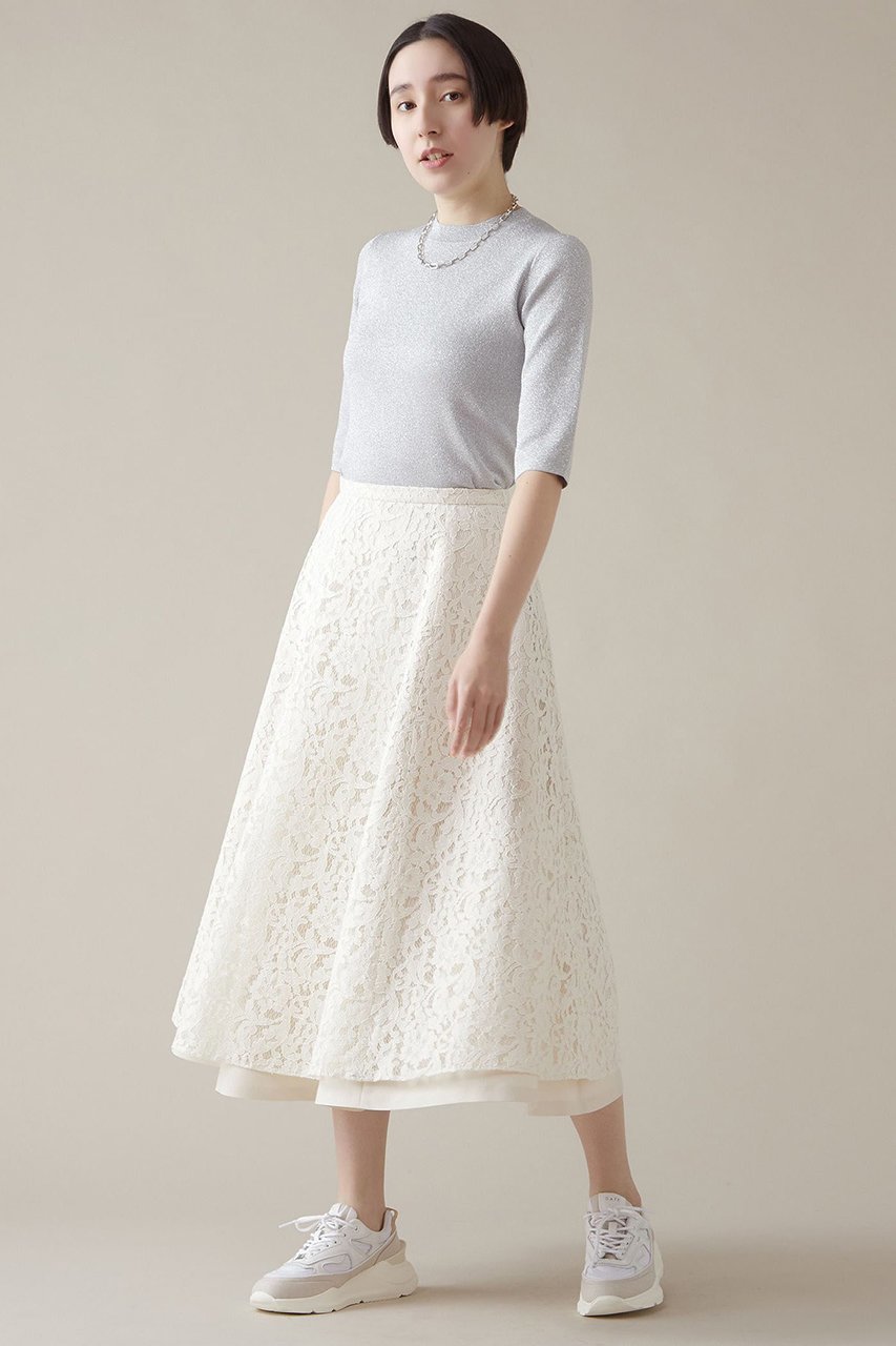 【マルティニーク/martinique】のレースサーキュラースカート 人気、トレンドファッション・服の通販 founy(ファニー) 　ファッション　Fashion　レディースファッション　Fashion for Women　スカート　Skirts　メッシュ　Mesh, Net Fabric　レース　Lace, Lace Fabric　無地　Plain, Solid Color　other-4|ID: prp329100004607479 ipo3291000000035042672