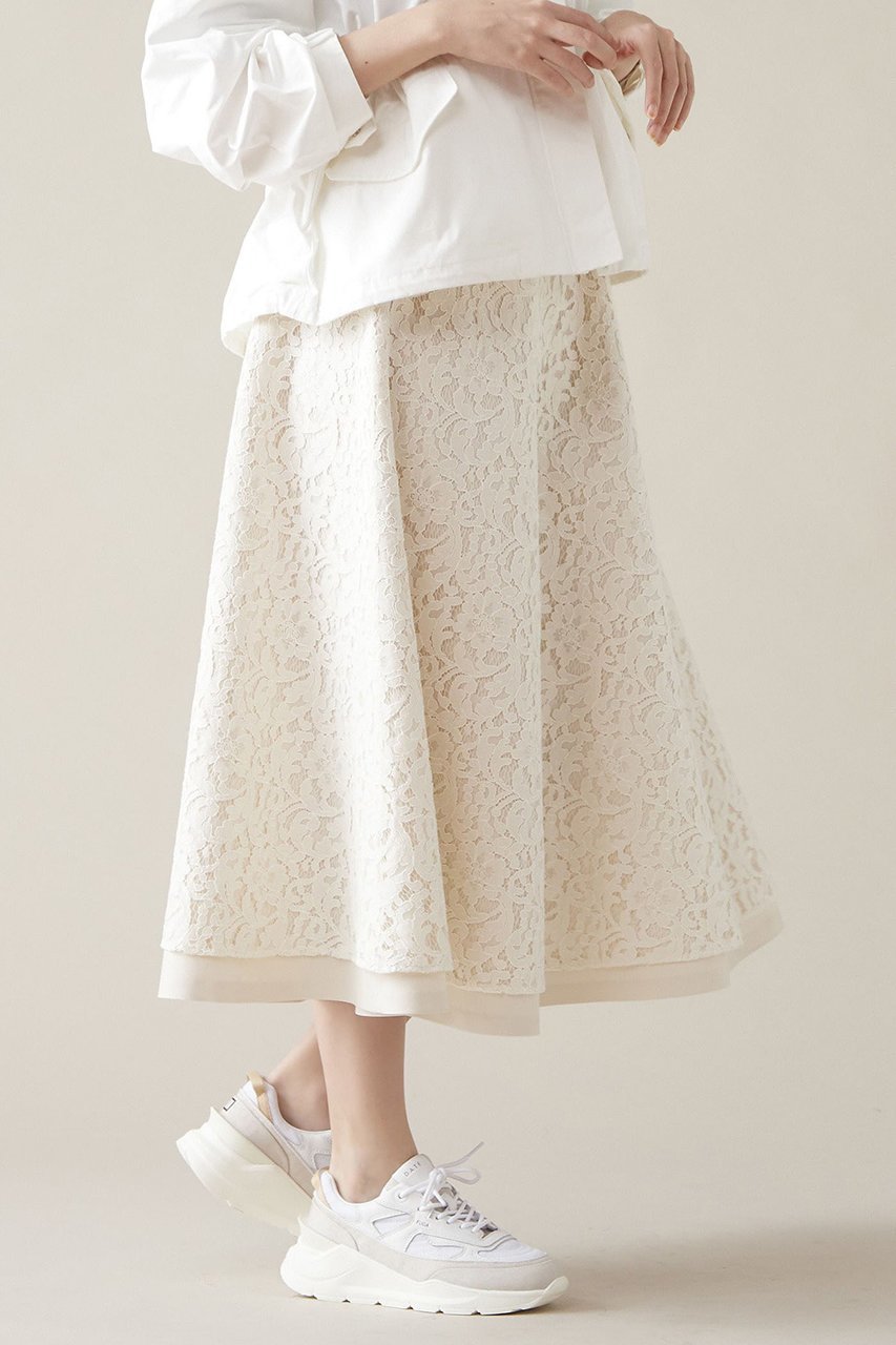 【マルティニーク/martinique】のレースサーキュラースカート 人気、トレンドファッション・服の通販 founy(ファニー) ファッション Fashion レディースファッション Fashion for Women スカート Skirts メッシュ Mesh, Net Fabric レース Lace, Lace Fabric 無地 Plain, Solid Color other-3|ID: prp329100004607479 ipo3291000000035682423