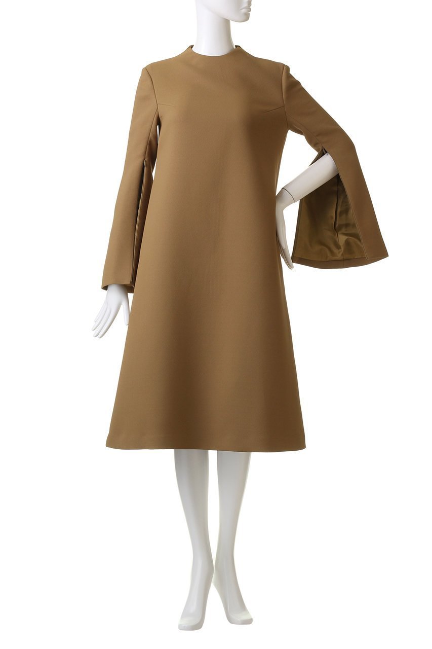 【ランバン オン ブルー/LANVIN en Bleu】のトリプルクロスAラインワンピース 人気、トレンドファッション・服の通販 founy(ファニー) 　ファッション　Fashion　レディースファッション　Fashion for Women　ワンピース　Dresses　チュニック　Tunic Tops & Dresses　Aラインワンピース・フレアシルエット　A-Line Dresses / Flared Silhouette Dresses　おすすめ　Recommended / Our Picks　エレガント 上品　Elegant　クラシカル　Classical, Vintage-Inspired　シンプル　Simple, Minimal　ジョーゼット　Georgette, Semi-Sheer Fabric　スリーブ　Sleeve, Long Sleeve / Short Sleeve　チュニック　Tunic, Long Top　トリプル　Triple, Three Layers　フレア　Flare, Flared　ロング　Long, Long-Length　other-6|ID: prp329100004607487 ipo3291000000032895270