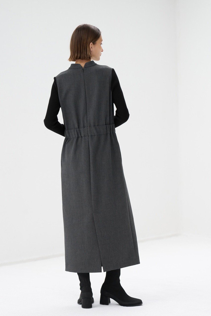 【ランバン オン ブルー/LANVIN en Bleu】のTRダブルクロスニットスリーブワンピース 人気、トレンドファッション・服の通販 founy(ファニー) 　ファッション　Fashion　レディースファッション　Fashion for Women　ワンピース　Dresses　チュニック　Tunic Tops & Dresses　クラシカル　Classical, Vintage-Inspired　スリーブ　Sleeve, Long Sleeve / Short Sleeve　ダブル　Double, Double-Breasted　チュニック　Tunic, Long Top　フィット　Fit, Slim Fit　ロング　Long, Long-Length　other-8|ID: prp329100004607489 ipo3291000000032895313