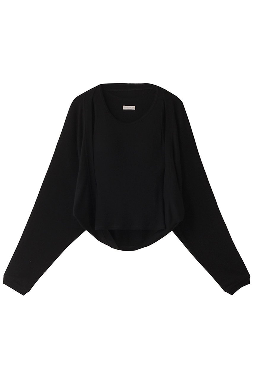 【プロタゴニスタ/PROTAGONISTA】のシェルフ ブラ タンクトップ&ボレロ インテリア・キッズ・メンズ・レディースファッション・服の通販 founy(ファニー) 　ファッション　Fashion　レディースファッション　Fashion for Women　アウター　Coat / Outerwear Collection　ボレロ・ショート丈ジャケット / ドレス羽織りに　Boleros & Short Jackets　トップス・カットソー　Cut & Sew Tops　シャツ・ブラウス・オフィスカジュアル　Elegant Blouses & Button-Ups　ロングTシャツ・Tシャツ　Longline T-Shirts & Tees　カットソー・ベーシックTシャツ　Cut-and-Sewn Tops / Stretch Tees & Basics　スリーブ　Sleeve, Long Sleeve / Short Sleeve　タンク　Tank Top, Sleeveless Top　フィット　Fit, Slim Fit　ボレロ　Bolero, Short Cardigan　ロング　Long, Long-Length　ブラック|ID: prp329100004607496 ipo3291000000032895422