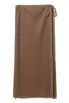 【マルティニーク/martinique】の【l heritage martinique】ラメランダムリブラップスカート(セットアップ可) モカ|ID: prp329100004607503 ipo3291000000032895511