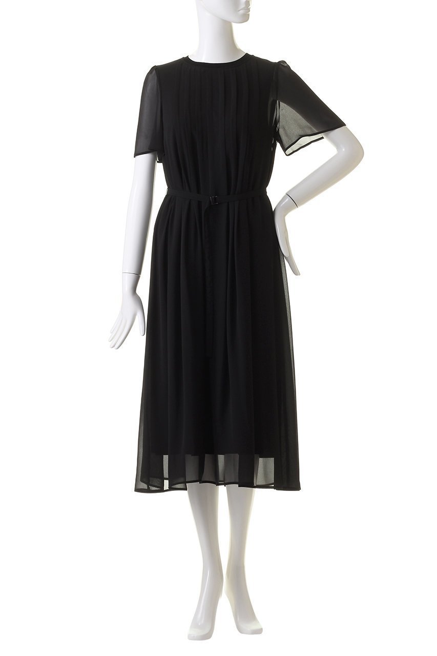 【アナイ/ANAYI】のシフォンコンビタックワンピース 人気、トレンドファッション・服の通販 founy(ファニー) 　ファッション　Fashion　レディースファッション　Fashion for Women　ワンピース　Dresses　チュニック　Tunic Tops & Dresses　アウター　Coat / Outerwear Collection　カットソー　Cut and Sewn Top　シフォン　Chiffon, Lightweight Fabric　チュニック　Tunic, Long Top　フレア　Flare, Flared　ロング　Long, Long-Length　other-2|ID: prp329100004607522 ipo3291000000032895835