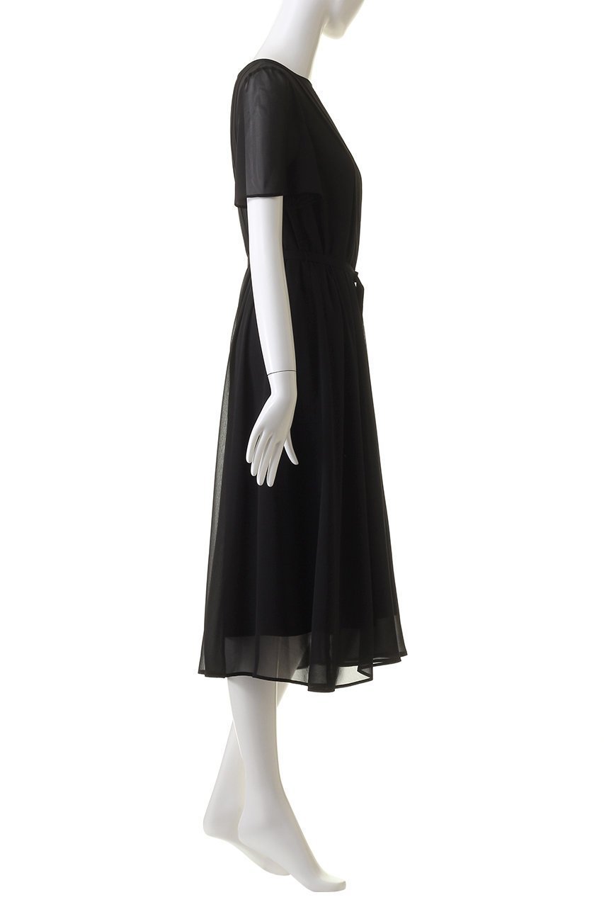 【アナイ/ANAYI】のシフォンコンビタックワンピース 人気、トレンドファッション・服の通販 founy(ファニー) 　ファッション　Fashion　レディースファッション　Fashion for Women　ワンピース　Dresses　チュニック　Tunic Tops & Dresses　アウター　Coat / Outerwear Collection　カットソー　Cut and Sewn Top　シフォン　Chiffon, Lightweight Fabric　チュニック　Tunic, Long Top　フレア　Flare, Flared　ロング　Long, Long-Length　other-3|ID: prp329100004607522 ipo3291000000032895840