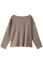 【スリー ドッツ/three dots】のシルキーコットンニットボートネック 人気、トレンドファッション・服の通販 founy(ファニー) ファッション Fashion レディースファッション Fashion for Women トップス・カットソー Cut & Sew Tops ニット Knit Tops & Sweaters シャツ・ブラウス・オフィスカジュアル Elegant Blouses & Button-Ups ロングTシャツ・Tシャツ Longline T-Shirts & Tees カットソー・ベーシックTシャツ Cut-and-Sewn Tops / Stretch Tees & Basics シンプル Simple, Minimal ストレッチ Stretch, Stretchy Fabric スリーブ Sleeve, Long Sleeve / Short Sleeve リュクス Luxury, Elegant, High-End, Chic ロング Long, Long-Length thumbnail グレーベージュ|ID: prp329100004607526 ipo3291000000032895872