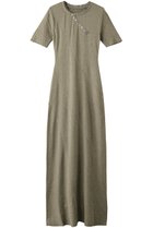 【プランク プロジェクト/PRANK PROJECT】のスラントヘンリーネックカットマキシワンピ / Slant Henley Neck Cut Maxi Dress KHK(カーキ)|ID: prp329100004607527 ipo3291000000034421942