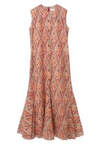 【マルティニーク/martinique】の【l heritage martinique】アールデコプリントデイドレス オレンジ×ベージュ|ID: prp329100004607547 ipo3291000000032896317
