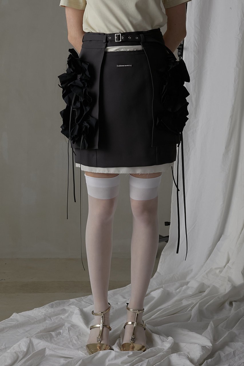 【プランク プロジェクト/PRANK PROJECT】のフリルラップミニスカート / Ruffle Wrap Mini Skirt 人気、トレンドファッション・服の通販 founy(ファニー) ファッション Fashion レディースファッション Fashion for Women スカート Skirts ミニスカート Mini Skirts グラフィック Graphic, Graphic Design シンプル Simple, Minimal タフタ Taffeta, Structured Fabric トレンド Trend, Trending Now フェミニン Feminine, Girly フリル Frill, Ruffle ミニスカート Mini Skirt, Short Skirt ラップ Wrap, Wrap Design other-4|ID: prp329100004607579 ipo3291000000034423833