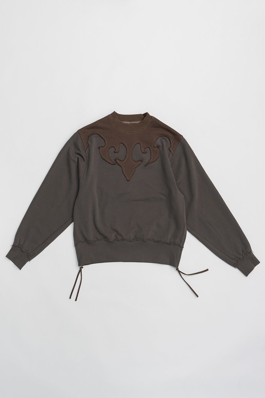 【プランク プロジェクト/PRANK PROJECT】のウエスタンモチーフスウェット / Western Motif Sweat インテリア・キッズ・メンズ・レディースファッション・服の通販 founy(ファニー) 　ファッション　Fashion　レディースファッション　Fashion for Women　トップス・カットソー　Cut & Sew Tops　シャツ・ブラウス・オフィスカジュアル　Elegant Blouses & Button-Ups　レディースパーカー・カジュアルフーディー　Casual Hoodies & Sweatshirts　ロングTシャツ・Tシャツ　Longline T-Shirts & Tees　スウェット・クルーネックトップス　Sweatshirts & Crewnecks / Relaxed Fit Sweat Tops　カットソー・ベーシックTシャツ　Cut-and-Sewn Tops / Stretch Tees & Basics　ウエスタン　Western Style　スウェット / スエット　Sweatshirt, Sweatwear　モチーフ　Motif, Design Theme　BRN(ブラウン)|ID: prp329100004607580 ipo3291000000032896912
