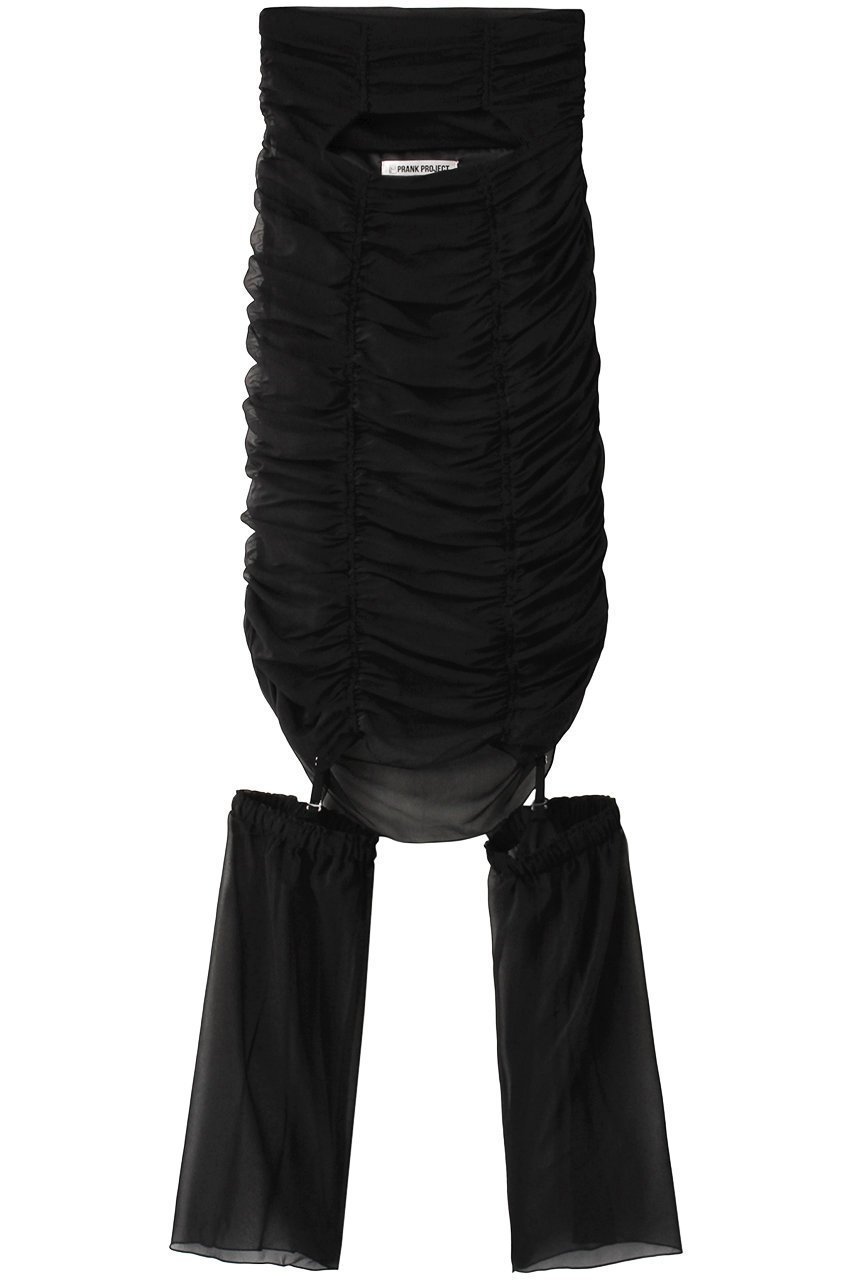 【プランク プロジェクト/PRANK PROJECT】のレッグカバーミディスカート / Leg Cover Medium Skirt インテリア・キッズ・メンズ・レディースファッション・服の通販 founy(ファニー) ファッション Fashion レディースファッション Fashion for Women スカート Skirts ロングスカート Long Skirts / Maxi & Midi Skirts ギャザー Gathered, Ruffled セパレート Separate, Two-Piece タフタ Taffeta, Structured Fabric トレンド Trend, Trending Now ロング Long, Long-Length BLK(ブラック)|ID: prp329100004607615 ipo3291000000034423859
