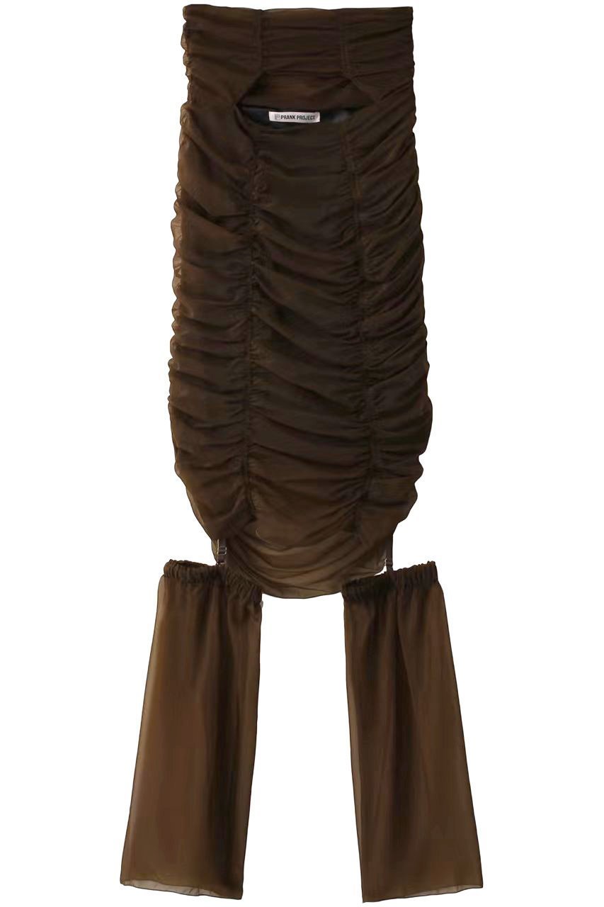 【プランク プロジェクト/PRANK PROJECT】のレッグカバーミディスカート / Leg Cover Medium Skirt インテリア・キッズ・メンズ・レディースファッション・服の通販 founy(ファニー) 　ファッション　Fashion　レディースファッション　Fashion for Women　スカート　Skirts　ロングスカート　Long Skirts / Maxi & Midi Skirts　ギャザー　Gathered, Ruffled　セパレート　Separate, Two-Piece　タフタ　Taffeta, Structured Fabric　トレンド　Trend, Trending Now　ロング　Long, Long-Length　KHK(カーキ)|ID: prp329100004607615 ipo3291000000035973425