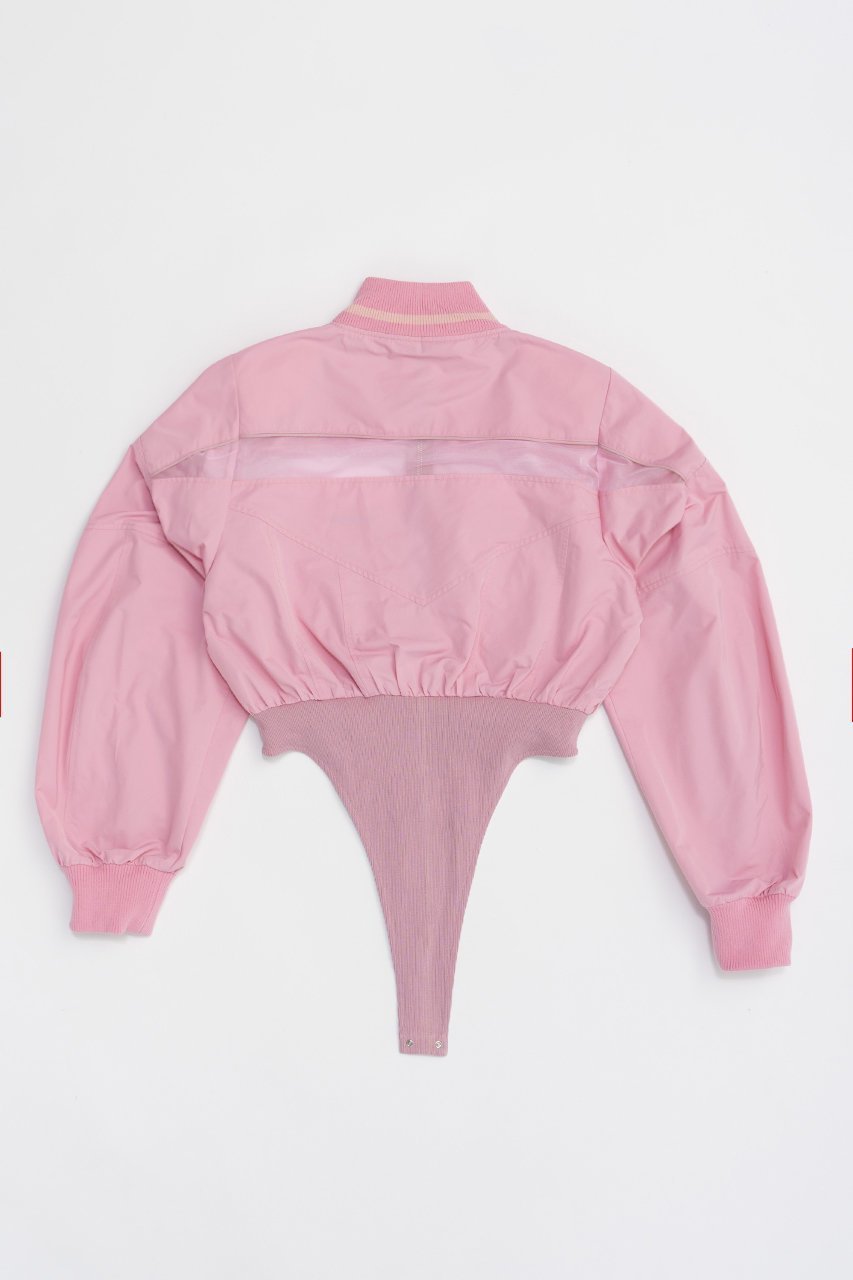 【プランク プロジェクト/PRANK PROJECT】のマルチファブリックトラックボディスーツ / Multi Fabric Track Bodysu 人気、トレンドファッション・服の通販 founy(ファニー) 　ファッション　Fashion　レディースファッション　Fashion for Women　トップス・カットソー　Cut & Sew Tops　シャツ・ブラウス・オフィスカジュアル　Elegant Blouses & Button-Ups　ロングTシャツ・Tシャツ　Longline T-Shirts & Tees　カットソー・ベーシックTシャツ　Cut-and-Sewn Tops / Stretch Tees & Basics　サテン　Satin, Glossy Fabric　ショーツ　Shorts, Short Pants　ストライプ　Stripe, Striped Pattern　スポーティ　Sporty, Casual Athletic　スリーブ　Sleeve, Long Sleeve / Short Sleeve　タフタ　Taffeta, Structured Fabric　チュール　Tulip, Tulip Motif　ドッキング　Docking, Mixed Material　ブルゾン　Blouson, Bomber Jacket　マニッシュ　Mannish, Boyish　レース　Lace, Lace Fabric　ロング　Long, Long-Length　other-2|ID: prp329100004607627 ipo3291000000032898055