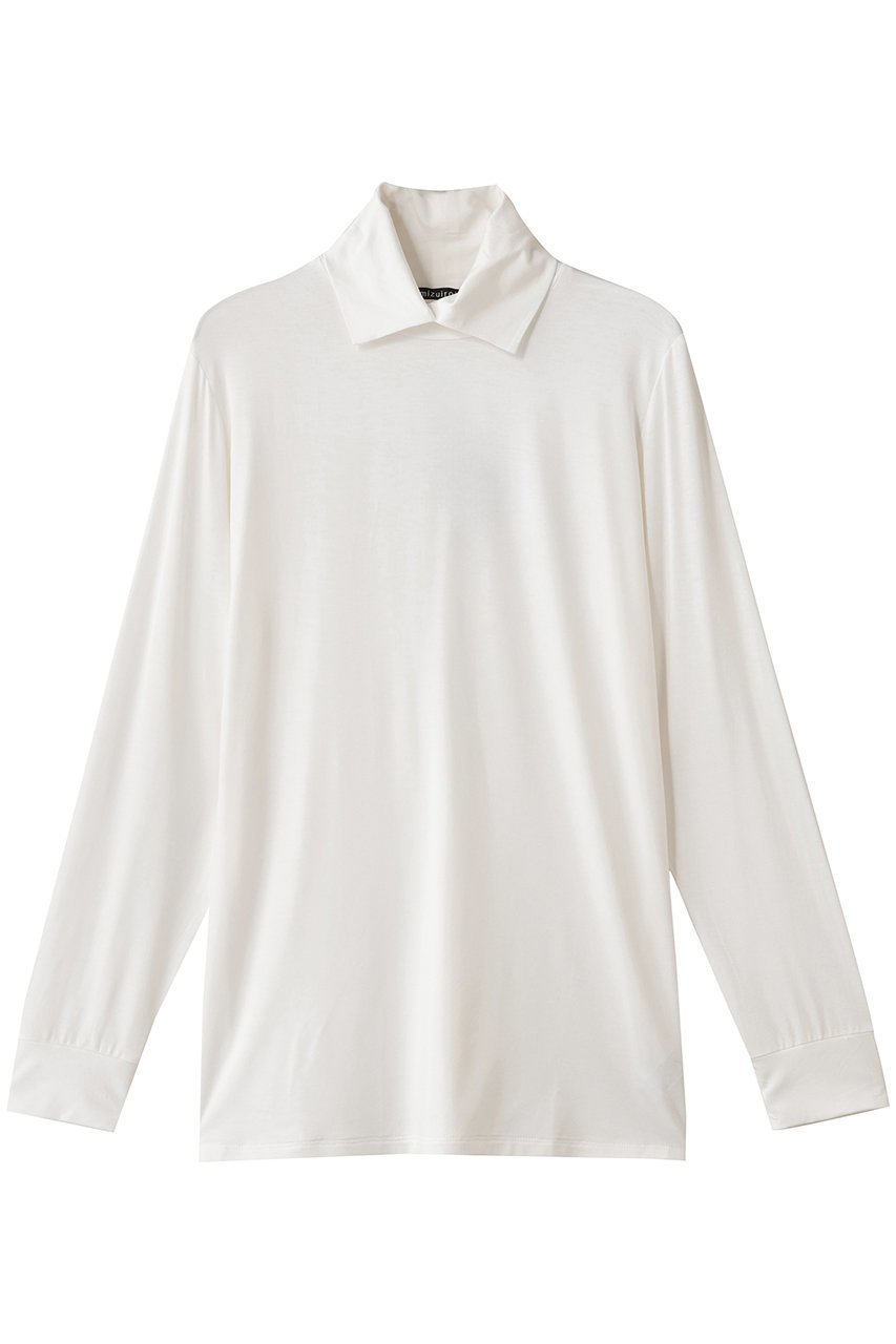 【ミズイロ インド/mizuiro ind】のshirt collar high neck P/O プルオーバー インテリア・キッズ・メンズ・レディースファッション・服の通販 founy(ファニー) 　ファッション　Fashion　レディースファッション　Fashion for Women　トップス・カットソー　Cut & Sew Tops　シャツ・ブラウス・オフィスカジュアル　Elegant Blouses & Button-Ups　カジュアルプルオーバー・ニットトップス　Pullovers & Knit Tops / Casual Pullovers　インナー　Innerwear　ショート　Short, Short Length　シンプル　Simple, Minimal　スリット　Slit, Slit Detail　スリーブ　Sleeve, Long Sleeve / Short Sleeve　タートルネック　Turtleneck, High Neck　フロント　Front, Front Design　新作・新入荷　New Arrivals / New In　off white|ID: prp329100004607633 ipo3291000000033744411