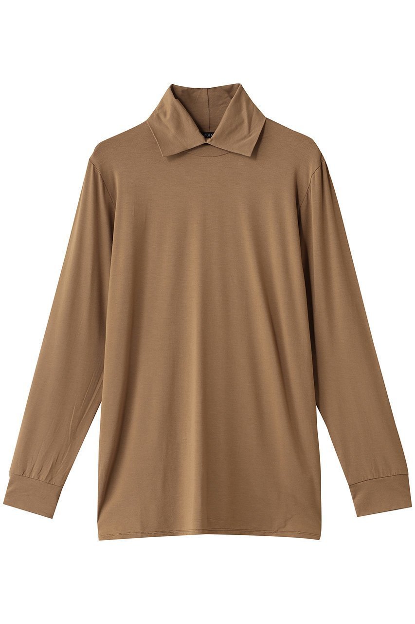【ミズイロ インド/mizuiro ind】のshirt collar high neck P/O プルオーバー インテリア・キッズ・メンズ・レディースファッション・服の通販 founy(ファニー) 　ファッション　Fashion　レディースファッション　Fashion for Women　トップス・カットソー　Cut & Sew Tops　シャツ・ブラウス・オフィスカジュアル　Elegant Blouses & Button-Ups　カジュアルプルオーバー・ニットトップス　Pullovers & Knit Tops / Casual Pullovers　インナー　Innerwear　ショート　Short, Short Length　シンプル　Simple, Minimal　スリット　Slit, Slit Detail　スリーブ　Sleeve, Long Sleeve / Short Sleeve　タートルネック　Turtleneck, High Neck　フロント　Front, Front Design　新作・新入荷　New Arrivals / New In　orange|ID: prp329100004607633 ipo3291000000033744415