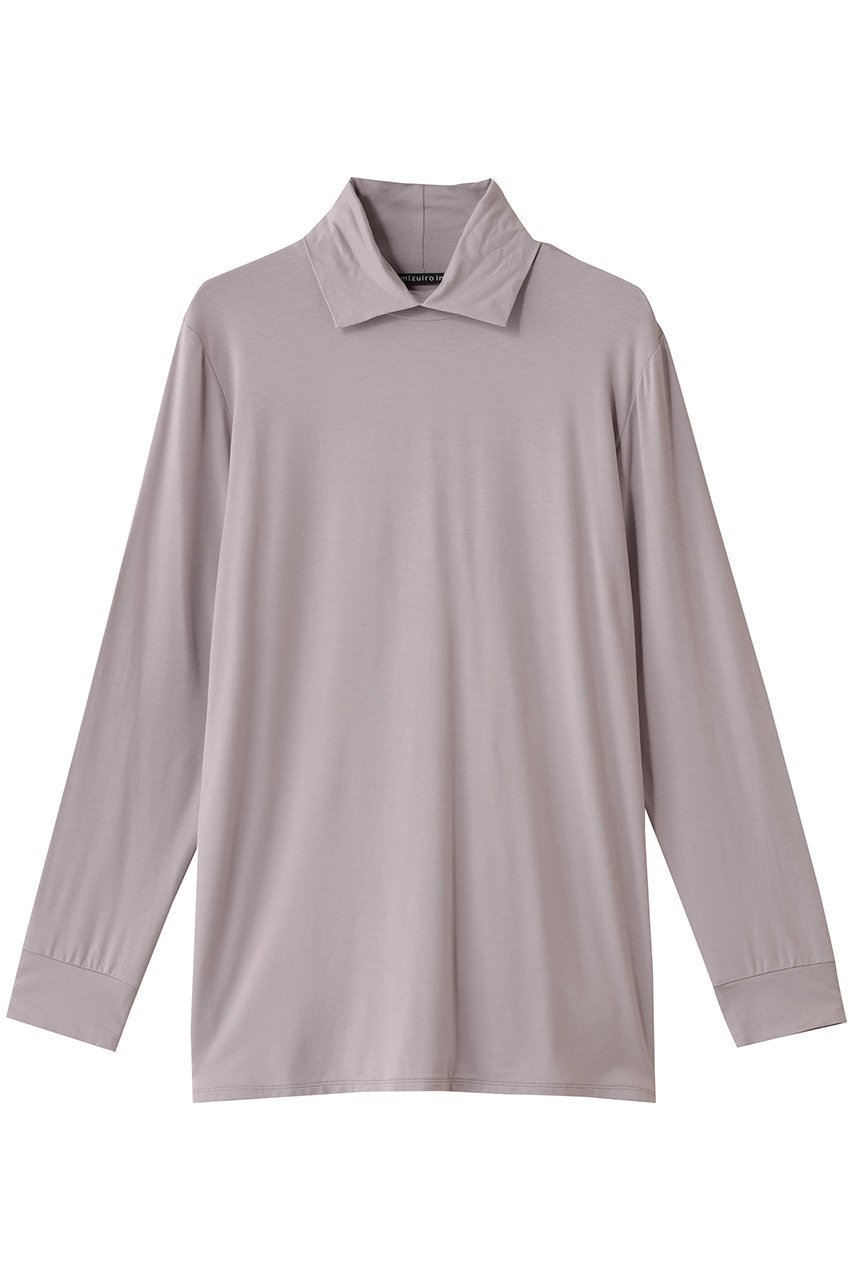 【ミズイロ インド/mizuiro ind】のshirt collar high neck P/O プルオーバー インテリア・キッズ・メンズ・レディースファッション・服の通販 founy(ファニー) 　ファッション　Fashion　レディースファッション　Fashion for Women　トップス・カットソー　Cut & Sew Tops　シャツ・ブラウス・オフィスカジュアル　Elegant Blouses & Button-Ups　カジュアルプルオーバー・ニットトップス　Pullovers & Knit Tops / Casual Pullovers　インナー　Innerwear　ショート　Short, Short Length　シンプル　Simple, Minimal　スリット　Slit, Slit Detail　スリーブ　Sleeve, Long Sleeve / Short Sleeve　タートルネック　Turtleneck, High Neck　フロント　Front, Front Design　新作・新入荷　New Arrivals / New In　l.gray|ID: prp329100004607633 ipo3291000000033744417