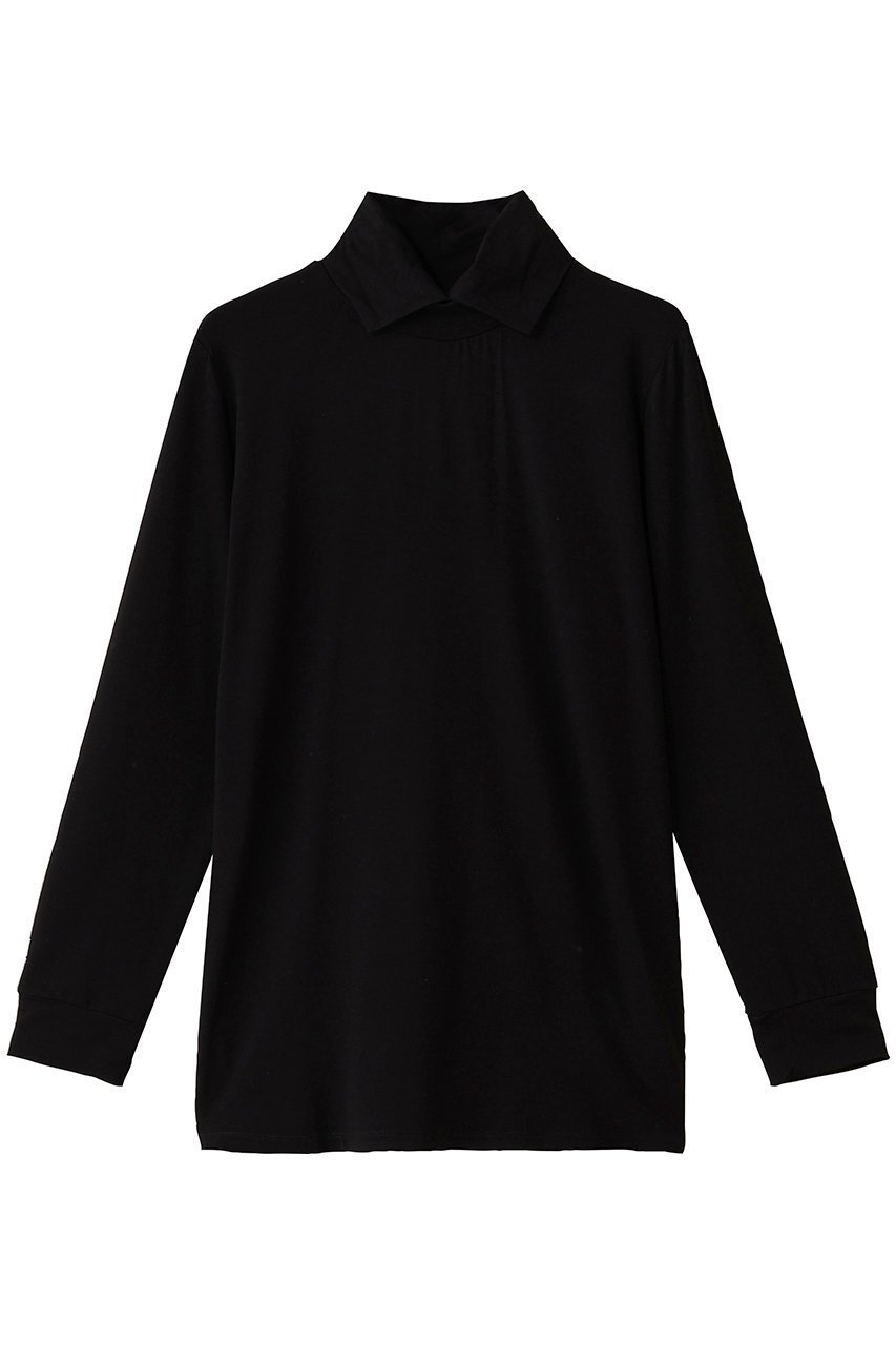 【ミズイロ インド/mizuiro ind】のshirt collar high neck P/O プルオーバー インテリア・キッズ・メンズ・レディースファッション・服の通販 founy(ファニー) 　ファッション　Fashion　レディースファッション　Fashion for Women　トップス・カットソー　Cut & Sew Tops　シャツ・ブラウス・オフィスカジュアル　Elegant Blouses & Button-Ups　カジュアルプルオーバー・ニットトップス　Pullovers & Knit Tops / Casual Pullovers　インナー　Innerwear　ショート　Short, Short Length　シンプル　Simple, Minimal　スリット　Slit, Slit Detail　スリーブ　Sleeve, Long Sleeve / Short Sleeve　タートルネック　Turtleneck, High Neck　フロント　Front, Front Design　新作・新入荷　New Arrivals / New In　black|ID: prp329100004607633 ipo3291000000033744419
