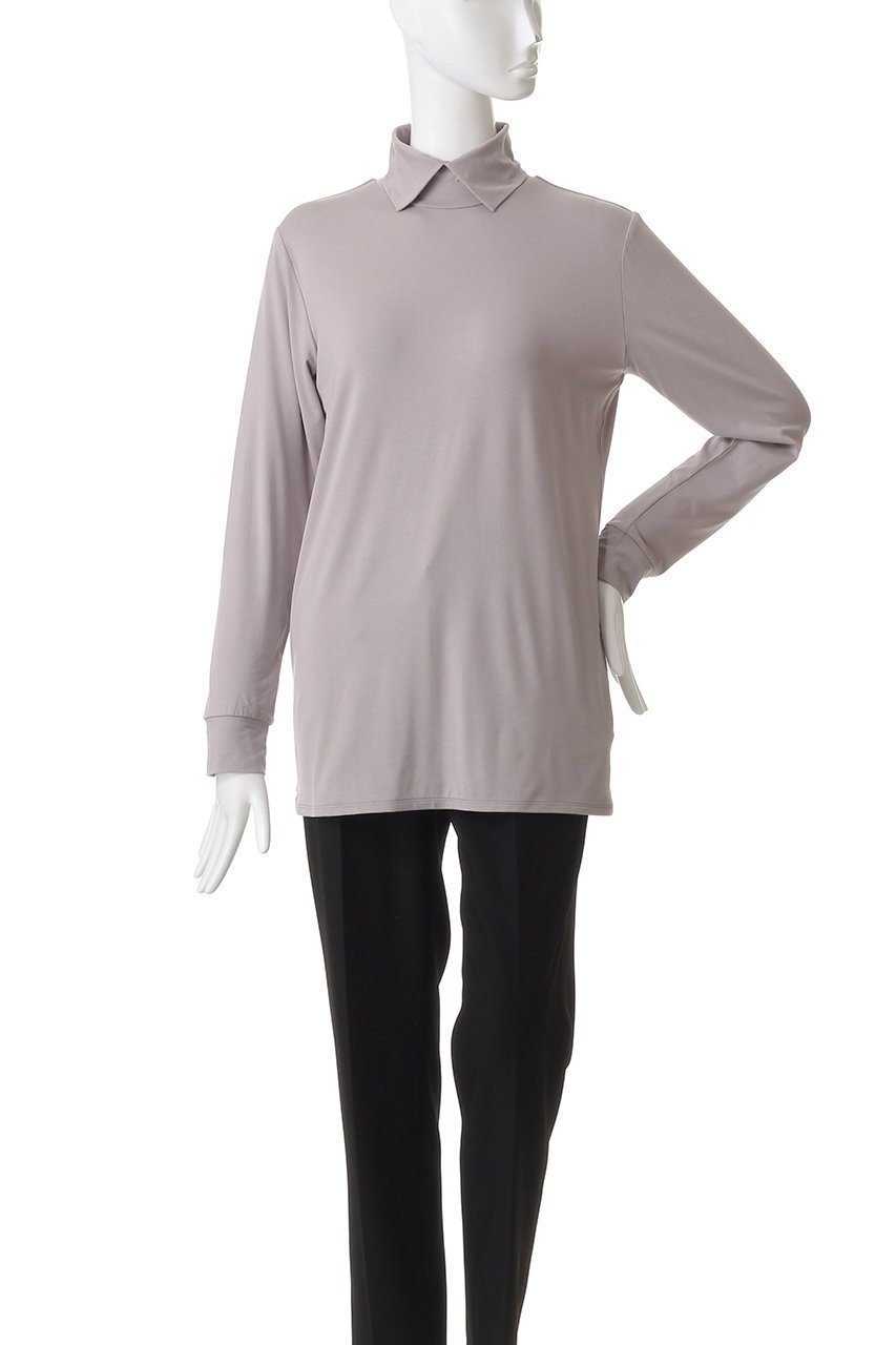 【ミズイロ インド/mizuiro ind】のshirt collar high neck P/O プルオーバー 人気、トレンドファッション・服の通販 founy(ファニー) 　ファッション　Fashion　レディースファッション　Fashion for Women　トップス・カットソー　Cut & Sew Tops　シャツ・ブラウス・オフィスカジュアル　Elegant Blouses & Button-Ups　カジュアルプルオーバー・ニットトップス　Pullovers & Knit Tops / Casual Pullovers　インナー　Innerwear　ショート　Short, Short Length　シンプル　Simple, Minimal　スリット　Slit, Slit Detail　スリーブ　Sleeve, Long Sleeve / Short Sleeve　タートルネック　Turtleneck, High Neck　フロント　Front, Front Design　新作・新入荷　New Arrivals / New In　other-2|ID: prp329100004607633 ipo3291000000033744420