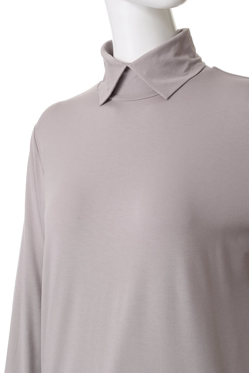 【ミズイロ インド/mizuiro ind】のshirt collar high neck P/O プルオーバー 人気、トレンドファッション・服の通販 founy(ファニー) 　ファッション　Fashion　レディースファッション　Fashion for Women　トップス・カットソー　Cut & Sew Tops　シャツ・ブラウス・オフィスカジュアル　Elegant Blouses & Button-Ups　カジュアルプルオーバー・ニットトップス　Pullovers & Knit Tops / Casual Pullovers　インナー　Innerwear　ショート　Short, Short Length　シンプル　Simple, Minimal　スリット　Slit, Slit Detail　スリーブ　Sleeve, Long Sleeve / Short Sleeve　タートルネック　Turtleneck, High Neck　フロント　Front, Front Design　新作・新入荷　New Arrivals / New In　other-5|ID: prp329100004607633 ipo3291000000033744423