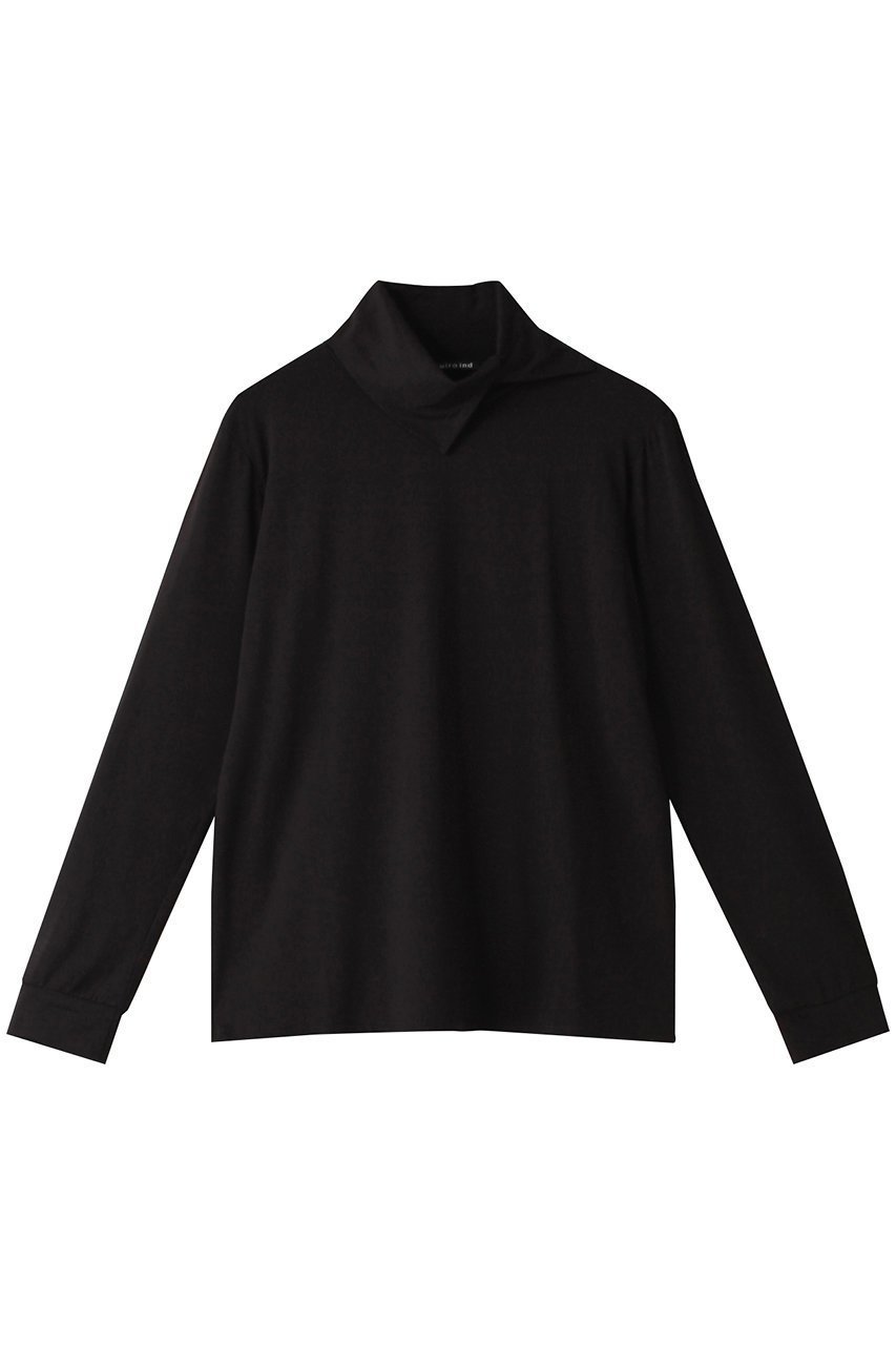 【ミズイロ インド/mizuiro ind】のside slit collar P/O プルオーバー インテリア・キッズ・メンズ・レディースファッション・服の通販 founy(ファニー) 　ファッション　Fashion　レディースファッション　Fashion for Women　トップス・カットソー　Cut & Sew Tops　シャツ・ブラウス・オフィスカジュアル　Elegant Blouses & Button-Ups　ロングTシャツ・Tシャツ　Longline T-Shirts & Tees　カジュアルプルオーバー・ニットトップス　Pullovers & Knit Tops / Casual Pullovers　カットソー・ベーシックTシャツ　Cut-and-Sewn Tops / Stretch Tees & Basics　インナー　Innerwear　シンプル　Simple, Minimal　スリット　Slit, Slit Detail　スリーブ　Sleeve, Long Sleeve / Short Sleeve　タートルネック　Turtleneck, High Neck　ロング　Long, Long-Length　定番　Standard, Basic Item　black|ID: prp329100004607635 ipo3291000000032898294