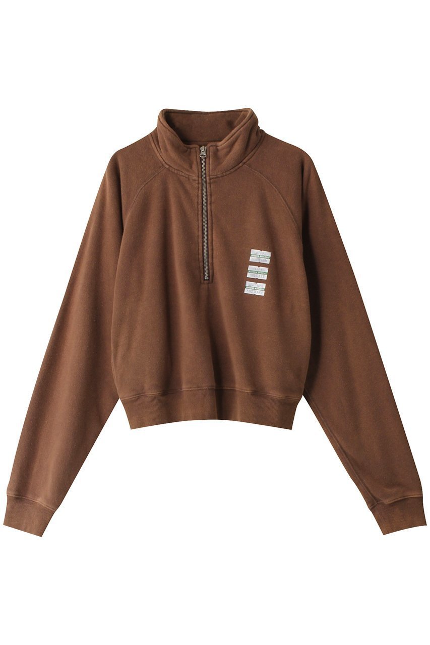 【メゾンスペシャル/MAISON SPECIAL】のDISCUS Collaboration Half Zip Sweatshirt/DISCUSコラボハーフジップスウェット インテリア・キッズ・メンズ・レディースファッション・服の通販 founy(ファニー) 　ファッション　Fashion　レディースファッション　Fashion for Women　トップス・カットソー　Cut & Sew Tops　シャツ・ブラウス・オフィスカジュアル　Elegant Blouses & Button-Ups　レディースパーカー・カジュアルフーディー　Casual Hoodies & Sweatshirts　ロングTシャツ・Tシャツ　Longline T-Shirts & Tees　スウェット・クルーネックトップス　Sweatshirts & Crewnecks / Relaxed Fit Sweat Tops　カットソー・ベーシックTシャツ　Cut-and-Sewn Tops / Stretch Tees & Basics　アメリカン　American Style　ヴィンテージ　Vintage Style　キャップ　Cap, Baseball Cap　グラフィック　Graphic, Graphic Design　ジャケット　Jacket, Outerwear　スポーツ　Sports, Activewear　セットアップ　Set-Up, Coordinated Outfit　タイトスカート　Pencil Skirt, Tight Skirt　おすすめ　Recommended / Our Picks　BRN(ブラウン)|ID: prp329100004607639 ipo3291000000032898389