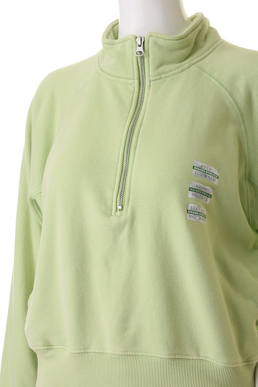 【メゾンスペシャル/MAISON SPECIAL】のDISCUS Collaboration Half Zip Sweatshirt/DISCUSコラボハーフジップスウェット 人気、トレンドファッション・服の通販 founy(ファニー) 　ファッション　Fashion　レディースファッション　Fashion for Women　トップス・カットソー　Cut & Sew Tops　シャツ・ブラウス・オフィスカジュアル　Elegant Blouses & Button-Ups　レディースパーカー・カジュアルフーディー　Casual Hoodies & Sweatshirts　ロングTシャツ・Tシャツ　Longline T-Shirts & Tees　スウェット・クルーネックトップス　Sweatshirts & Crewnecks / Relaxed Fit Sweat Tops　カットソー・ベーシックTシャツ　Cut-and-Sewn Tops / Stretch Tees & Basics　アメリカン　American Style　ヴィンテージ　Vintage Style　キャップ　Cap, Baseball Cap　グラフィック　Graphic, Graphic Design　ジャケット　Jacket, Outerwear　スポーツ　Sports, Activewear　セットアップ　Set-Up, Coordinated Outfit　タイトスカート　Pencil Skirt, Tight Skirt　おすすめ　Recommended / Our Picks　other-5|ID: prp329100004607639 ipo3291000000032898402