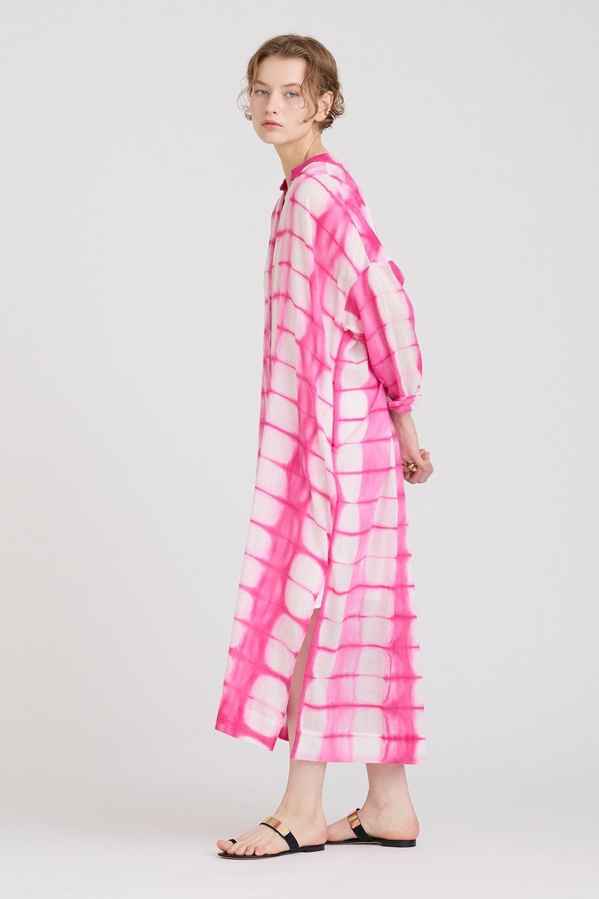 【ハウス オブ ロータス/HOUSE OF LOTUS】のクランプダイカフタンワンピース 人気、トレンドファッション・服の通販 founy(ファニー) 　ファッション　Fashion　レディースファッション　Fashion for Women　ワンピース　Dresses　チュニック　Tunic Tops & Dresses　おすすめ　Recommended / Our Picks　イエロー　Yellow　カラフル　Colorful Design　ギャザー　Gathered, Ruffled　グラデーション　Gradient, Ombre　スリット　Slit, Slit Detail　チュニック　Tunic, Long Top　夏　Summer　春　Spring　S/S・春夏　SS, Spring/Summer, Warm Season　長袖　Long Sleeve, Full Sleeve　other-4|ID: prp329100004607642 ipo3291000000032898452