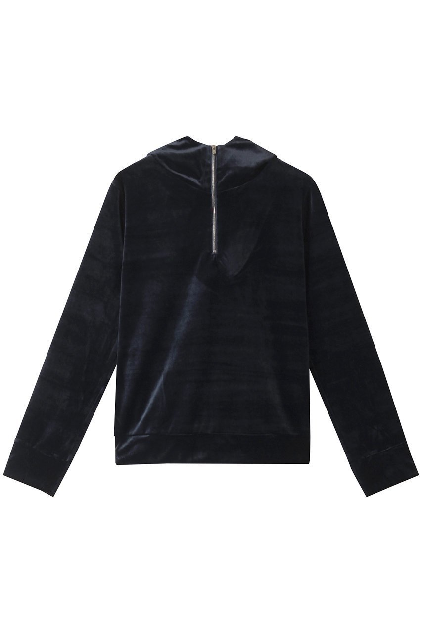 【ミズイロ インド/mizuiro ind】のvelour hooded P/O プルオーバー インテリア・キッズ・メンズ・レディースファッション・服の通販 founy(ファニー) 　ファッション　Fashion　レディースファッション　Fashion for Women　トップス・カットソー　Cut & Sew Tops　シャツ・ブラウス・オフィスカジュアル　Elegant Blouses & Button-Ups　ロングTシャツ・Tシャツ　Longline T-Shirts & Tees　カジュアルプルオーバー・ニットトップス　Pullovers & Knit Tops / Casual Pullovers　カットソー・ベーシックTシャツ　Cut-and-Sewn Tops / Stretch Tees & Basics　ベロアトップス　Velour Tops / Velvet-Look Items　おすすめ　Recommended / Our Picks　なめらか　Smooth, Silky Texture　コンパクト　Compact, Small Size　シンプル　Simple, Minimal　スリーブ　Sleeve, Long Sleeve / Short Sleeve　セットアップ　Set-Up, Coordinated Outfit　トレンド　Trend, Trending Now　ドレープ　Drape, Draping Fabric　ベロア　Velour, Soft Velvet　ロング　Long, Long-Length　navy|ID: prp329100004607643 ipo3291000000032898450