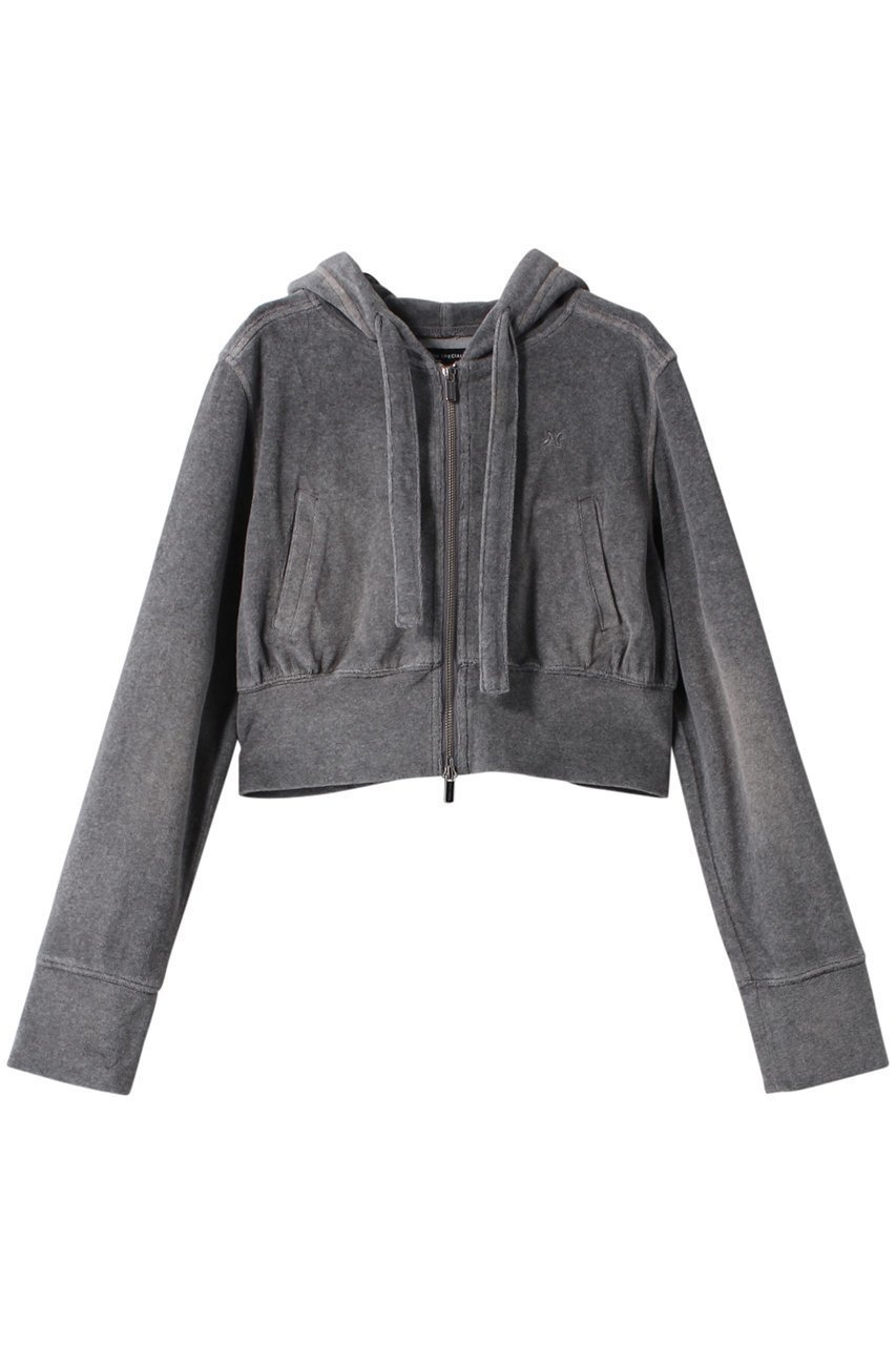 【メゾンスペシャル/MAISON SPECIAL】のBlast Velor Short Length Hoodie/ブラストベロアショートフーディ インテリア・キッズ・メンズ・レディースファッション・服の通販 founy(ファニー) 　ファッション　Fashion　レディースファッション　Fashion for Women　トップス・カットソー　Cut & Sew Tops　シャツ・ブラウス・オフィスカジュアル　Elegant Blouses & Button-Ups　レディースパーカー・カジュアルフーディー　Casual Hoodies & Sweatshirts　ロングTシャツ・Tシャツ　Longline T-Shirts & Tees　スウェット・クルーネックトップス　Sweatshirts & Crewnecks / Relaxed Fit Sweat Tops　カットソー・ベーシックTシャツ　Cut-and-Sewn Tops / Stretch Tees & Basics　ベロアトップス　Velour Tops / Velvet-Look Items　コンパクト　Compact, Small Size　セットアップ　Set-Up, Coordinated Outfit　バランス　Balance, Style Balance　ベロア　Velour, Soft Velvet　エレガント 上品　Elegant　GRY(グレー)|ID: prp329100004607653 ipo3291000000032898691