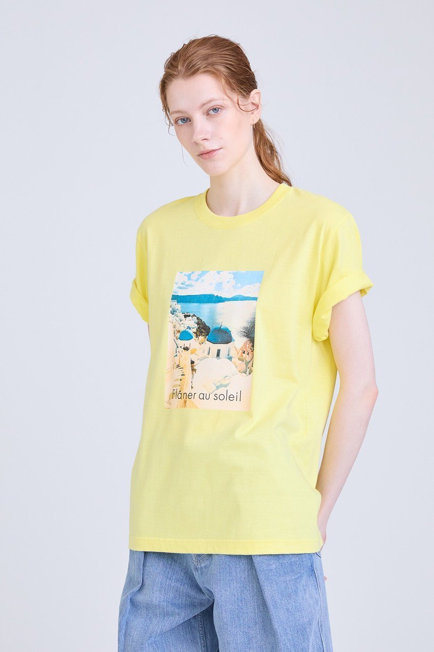 【ハウス オブ ロータス/HOUSE OF LOTUS】のFLANER AU SOLEIL Tシャツ 人気、トレンドファッション・服の通販 founy(ファニー) 　ファッション　Fashion　レディースファッション　Fashion for Women　トップス・カットソー　Cut & Sew Tops　シャツ・ブラウス・オフィスカジュアル　Elegant Blouses & Button-Ups　ロングTシャツ・Tシャツ　Longline T-Shirts & Tees　カットソー・ベーシックTシャツ　Cut-and-Sewn Tops / Stretch Tees & Basics　ショート　Short, Short Length　スリーブ　Sleeve, Long Sleeve / Short Sleeve　プリント　Print, Printed Pattern　other-8|ID: prp329100004607655 ipo3291000000032898760