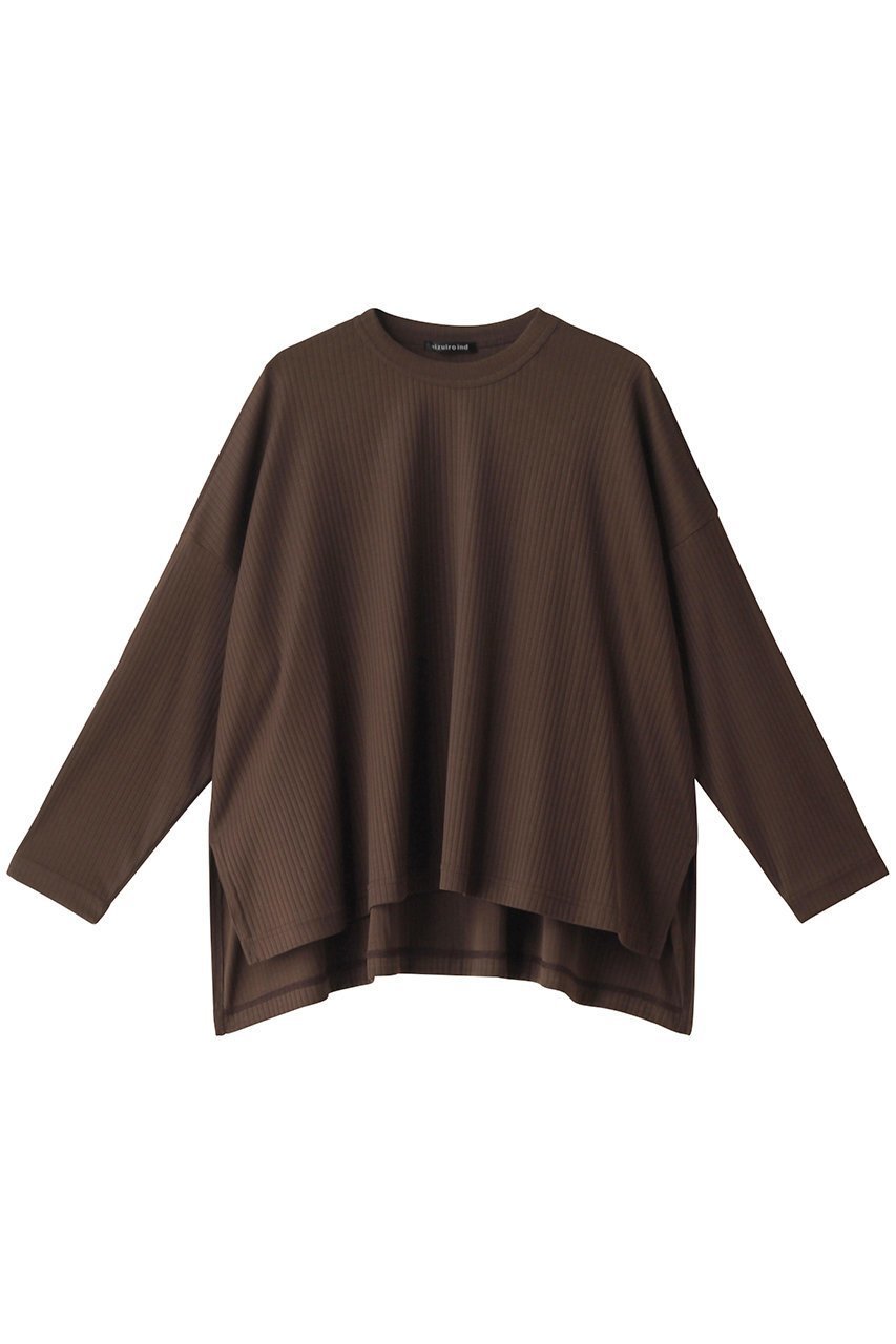 【ミズイロ インド/mizuiro ind】のcrew neck wide T Tシャツ インテリア・キッズ・メンズ・レディースファッション・服の通販 founy(ファニー) 　ファッション　Fashion　レディースファッション　Fashion for Women　トップス・カットソー　Cut & Sew Tops　シャツ・ブラウス・オフィスカジュアル　Elegant Blouses & Button-Ups　ロングTシャツ・Tシャツ　Longline T-Shirts & Tees　カットソー・ベーシックTシャツ　Cut-and-Sewn Tops / Stretch Tees & Basics　シンプル　Simple, Minimal　スリット　Slit, Slit Detail　スリーブ　Sleeve, Long Sleeve / Short Sleeve　ロング　Long, Long-Length　長袖　Long Sleeve, Full Sleeve　brown|ID: prp329100004607663 ipo3291000000032899120
