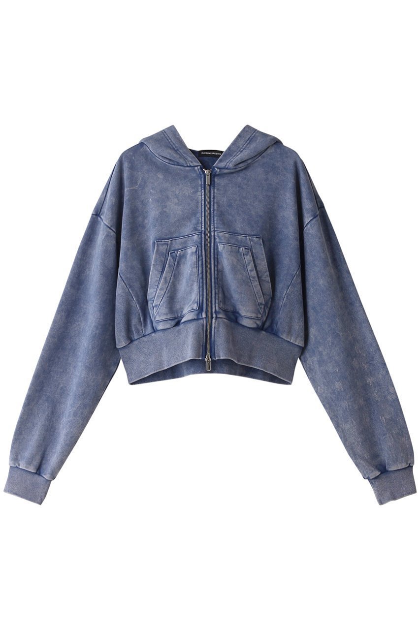【メゾンスペシャル/MAISON SPECIAL】のDouble Pocket Short Hoodie/ダブルポケットショートフーディ インテリア・キッズ・メンズ・レディースファッション・服の通販 founy(ファニー) 　ファッション　Fashion　レディースファッション　Fashion for Women　トップス・カットソー　Cut & Sew Tops　シャツ・ブラウス・オフィスカジュアル　Elegant Blouses & Button-Ups　レディースパーカー・カジュアルフーディー　Casual Hoodies & Sweatshirts　ロングTシャツ・Tシャツ　Longline T-Shirts & Tees　スウェット・クルーネックトップス　Sweatshirts & Crewnecks / Relaxed Fit Sweat Tops　カットソー・ベーシックTシャツ　Cut-and-Sewn Tops / Stretch Tees & Basics　コンパクト　Compact, Small Size　ショート　Short, Short Length　ストレッチ　Stretch, Stretchy Fabric　バランス　Balance, Style Balance　ポケット　Pocket, Pocket Detail　羽織　Haori, Light Jacket　BLU(ブルー)|ID: prp329100004607667 ipo3291000000036886109