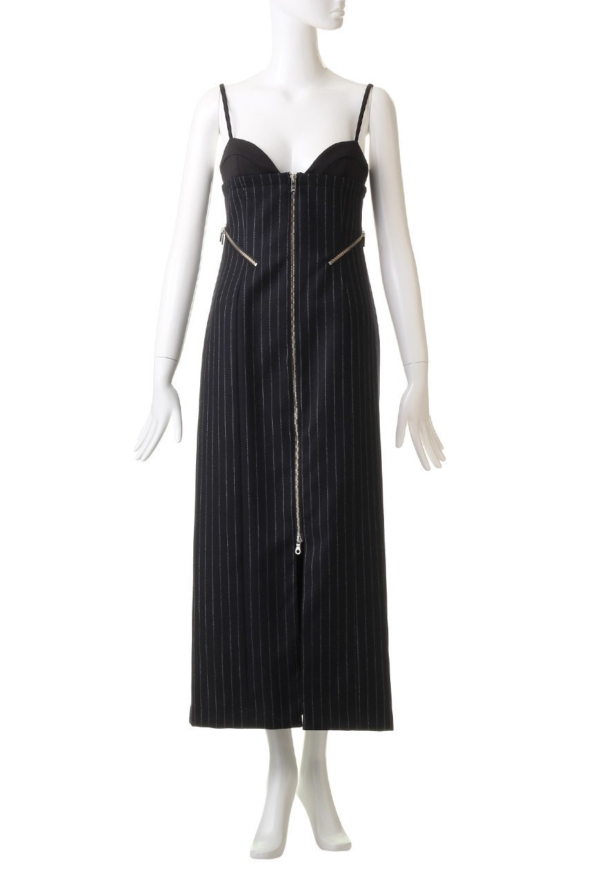 【プランク プロジェクト/PRANK PROJECT】のツイードジップワンピース / Tweed Zip Dress 人気、トレンドファッション・服の通販 founy(ファニー) 　ファッション　Fashion　レディースファッション　Fashion for Women　ワンピース　Dresses　フォーマル・パーティードレス・結婚式用ドレス　Elegant & Casual Dresses　チュニック　Tunic Tops & Dresses　おすすめ　Recommended / Our Picks　インナー　Innerwear　ウォーム　Warm Fabric　キャミワンピース　Cami Dress, Slip Dress　ストライプ　Stripe, Striped Pattern　スリット　Slit, Slit Detail　チュニック　Tunic, Long Top　フロント　Front, Front Design　ロング　Long, Long-Length　other-2|ID: prp329100004607684 ipo3291000000034422056