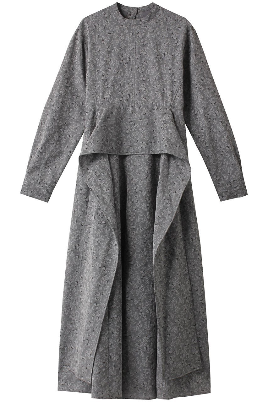 【クラネ/CLANE】の2WAY JAQUARD ONE PIECE/ワンピース インテリア・キッズ・メンズ・レディースファッション・服の通販 founy(ファニー) 　ファッション　Fashion　レディースファッション　Fashion for Women　ワンピース　Dresses　チュニック　Tunic Tops & Dresses　ジャカード／ジャガード　Jacquard, Woven Pattern　チュニック　Tunic, Long Top　ビスチェ　Bustier, Corset Top　マキシ　Maxi, Full Length　リボン　Ribbon, Bow　ロング　Long, Long-Length　エレガント 上品　Elegant　GRAY|ID: prp329100004607692 ipo3291000000032899888