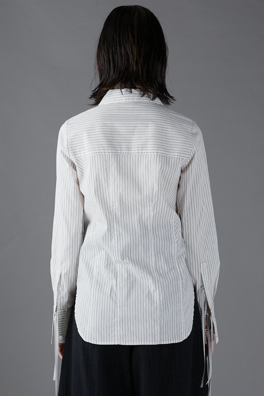 【プランク プロジェクト/PRANK PROJECT】のポイントカラーシャツ / Point Collar Shirt 人気、トレンドファッション・服の通販 founy(ファニー) ファッション Fashion レディースファッション Fashion for Women トップス・カットソー Cut & Sew Tops シャツ・ブラウス・オフィスカジュアル Elegant Blouses & Button-Ups インナー Innerwear ストライプ Stripe, Striped Pattern スリーブ Sleeve, Long Sleeve / Short Sleeve ビスチェ Bustier, Corset Top ベスト Vest, Waistcoat ロング Long, Long-Length other-4|ID: prp329100004607696 ipo3291000000036187971