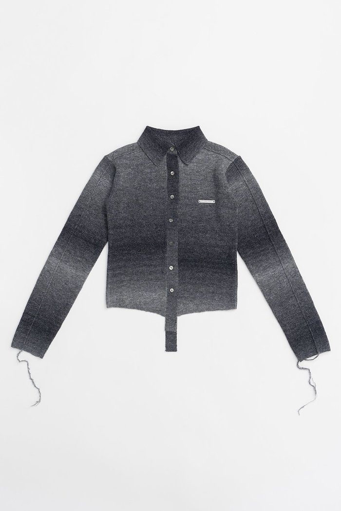 【プランク プロジェクト/PRANK PROJECT】のカスリニットシャツ / Blur Knit Shirt インテリア・キッズ・メンズ・レディースファッション・服の通販 founy(ファニー) https://founy.com/ ファッション Fashion レディースファッション Fashion for Women トップス・カットソー Cut & Sew Tops ニット Knit Tops & Sweaters シャツ・ブラウス・オフィスカジュアル Elegant Blouses & Button-Ups ロングTシャツ・Tシャツ Longline T-Shirts & Tees グラデーション Gradient, Ombre コンパクト Compact, Small Size ジャケット Jacket, Outerwear ストレッチ Stretch, Stretchy Fabric スリーブ Sleeve, Long Sleeve / Short Sleeve ロング Long, Long-Length |ID: prp329100004607697 ipo3291000000032900121